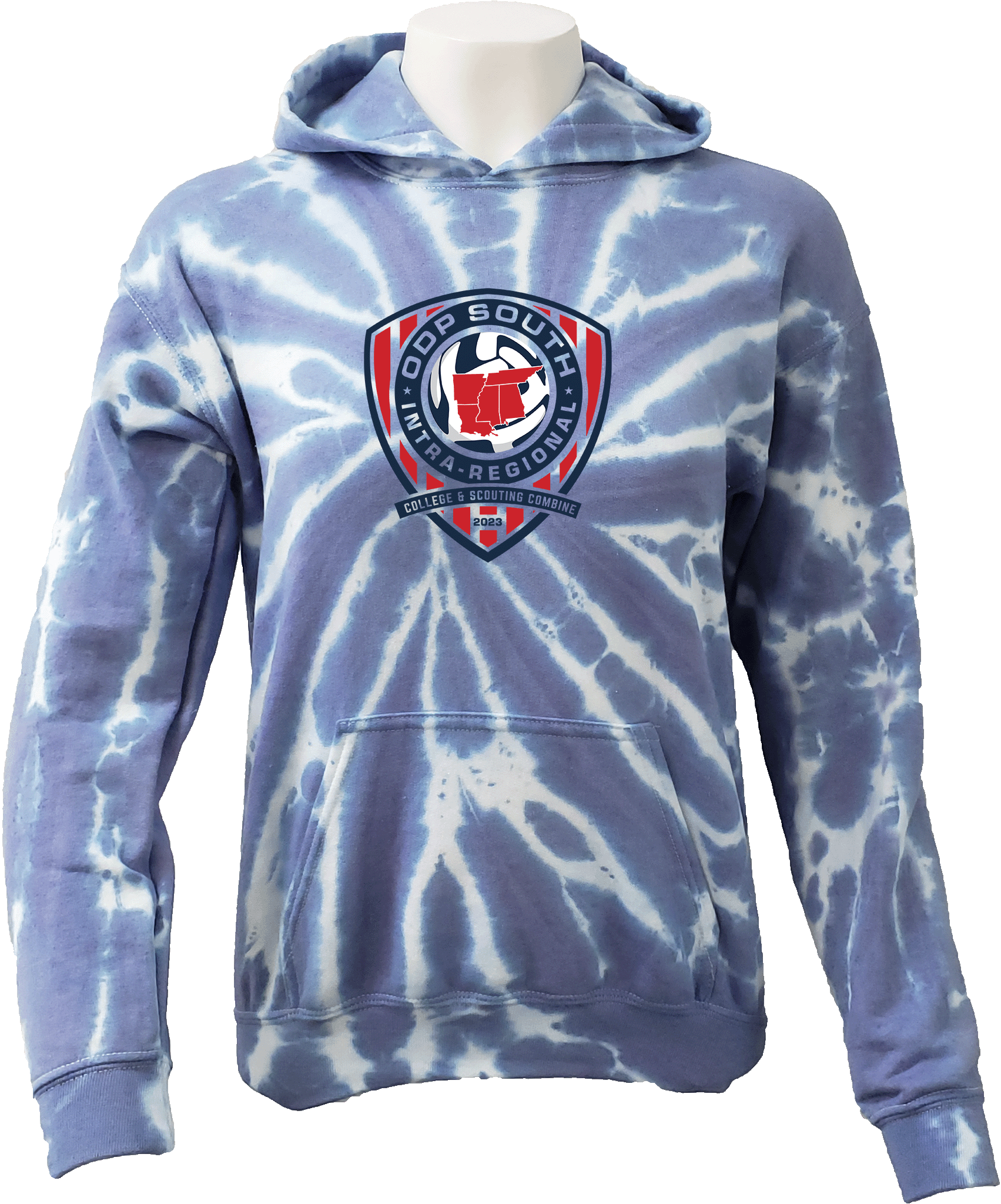 Red and blue hot sale tie dye hoodie