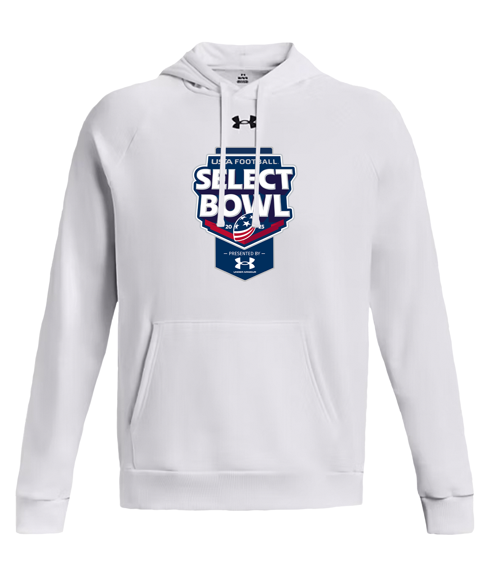 Under Armour Rival Fleece Hoodie USA Football Summer Series Mod Gray Youth Medium