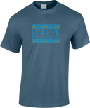 Short Sleeves - Live Love Build Robots Blue