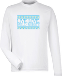 Performance Shirts - Live Love Build Robots Blue