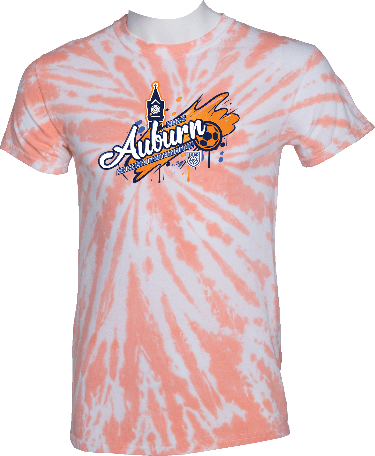 Tie-Dye Short Sleeves - 2024 Auburn Soccer Invitational