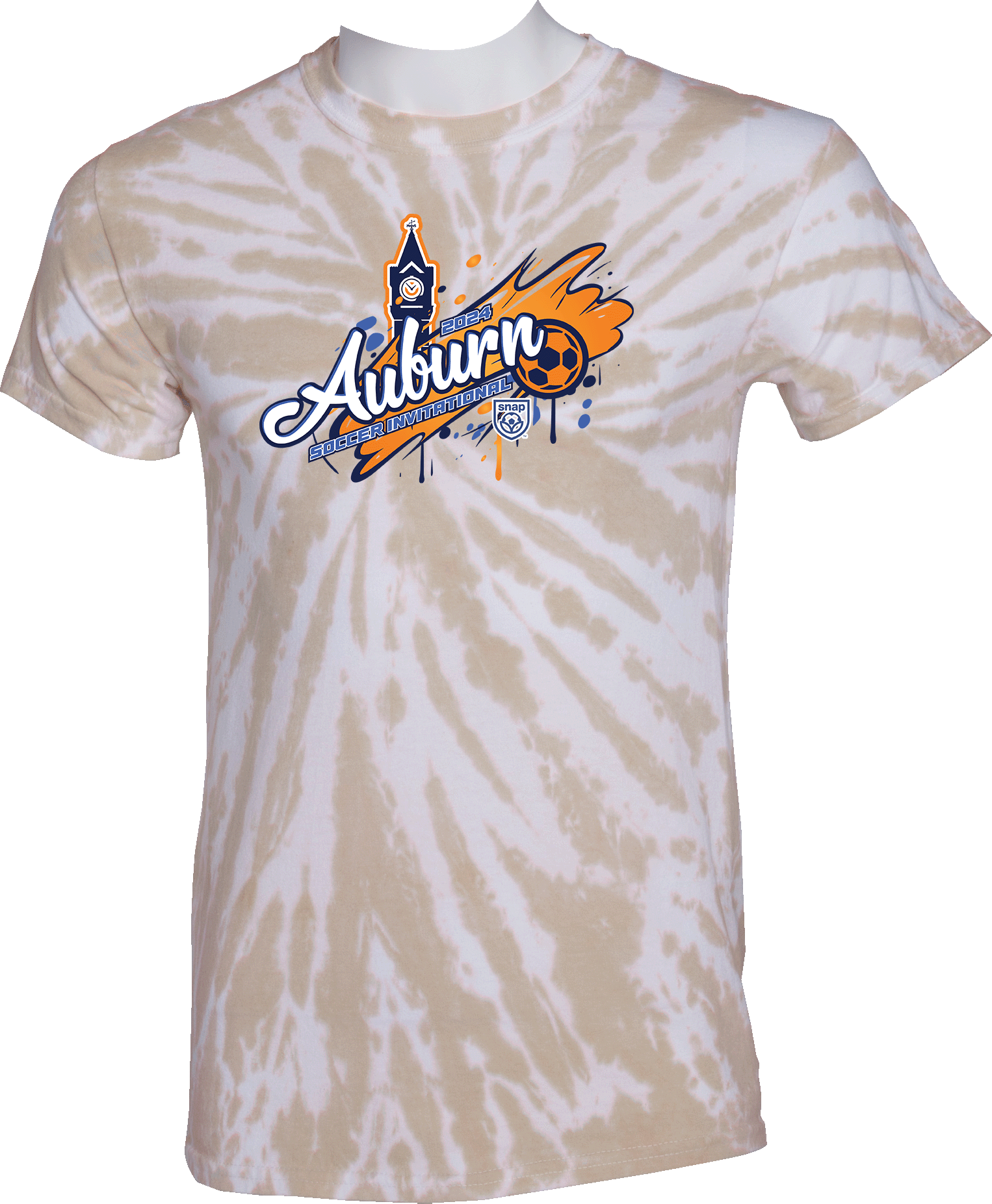 Tie-Dye Short Sleeves - 2024 Auburn Soccer Invitational