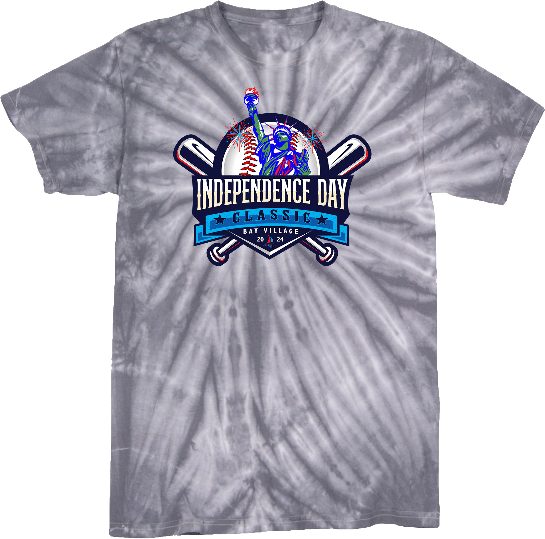 Tie-Dye Short Sleeves - 2024 Bay Village Independence Day Classic