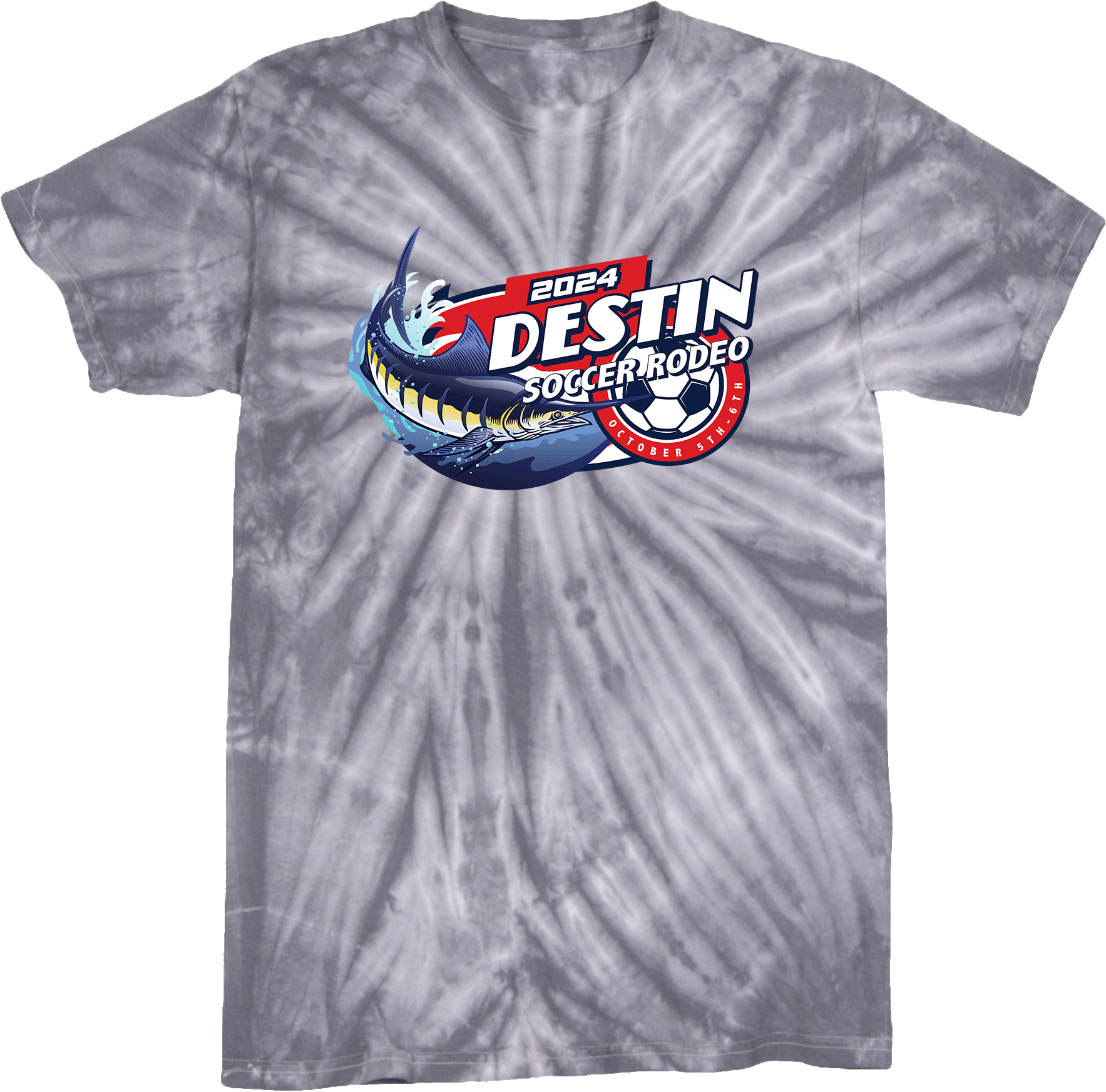 Tie-Dye Short Sleeves - 2024 Destin Soccer Rodeo