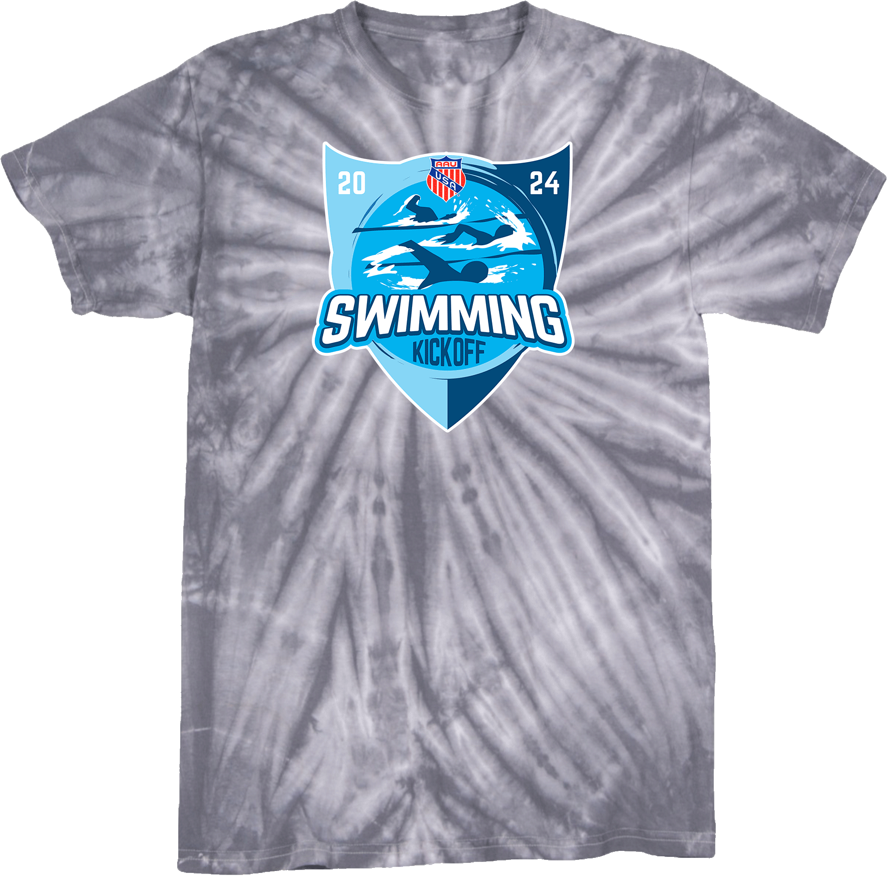 Tie-Dye Short Sleeves - 2024 AAU Swimming Kick Off