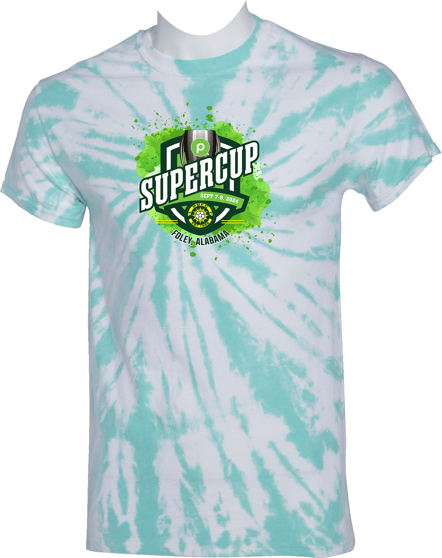 Tie-Dye Short Sleeves - 2024 Publix SuperCup (Girls) - Green