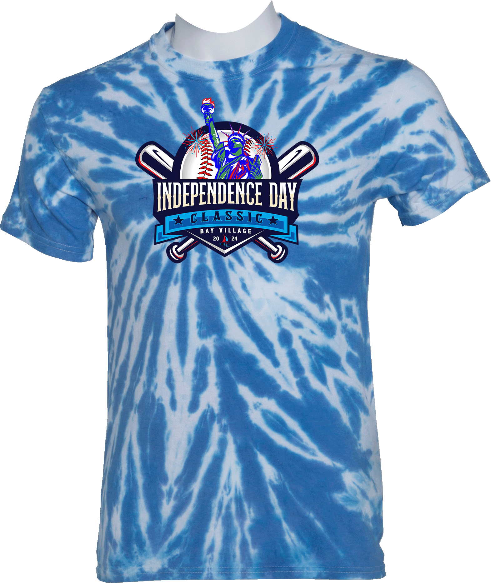 Tie-Dye Short Sleeves - 2024 Bay Village Independence Day Classic