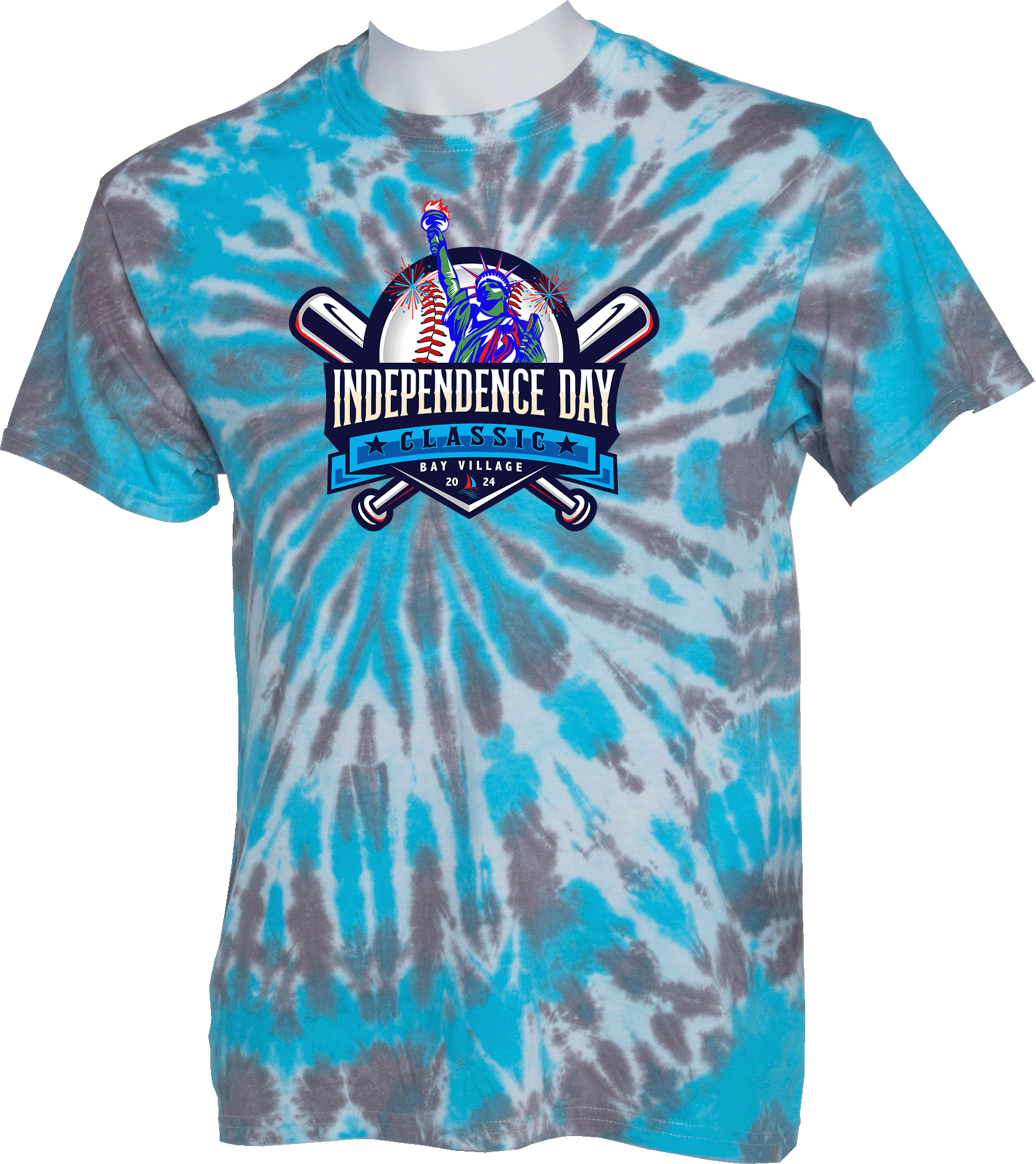 Tie-Dye Short Sleeves - 2024 Bay Village Independence Day Classic