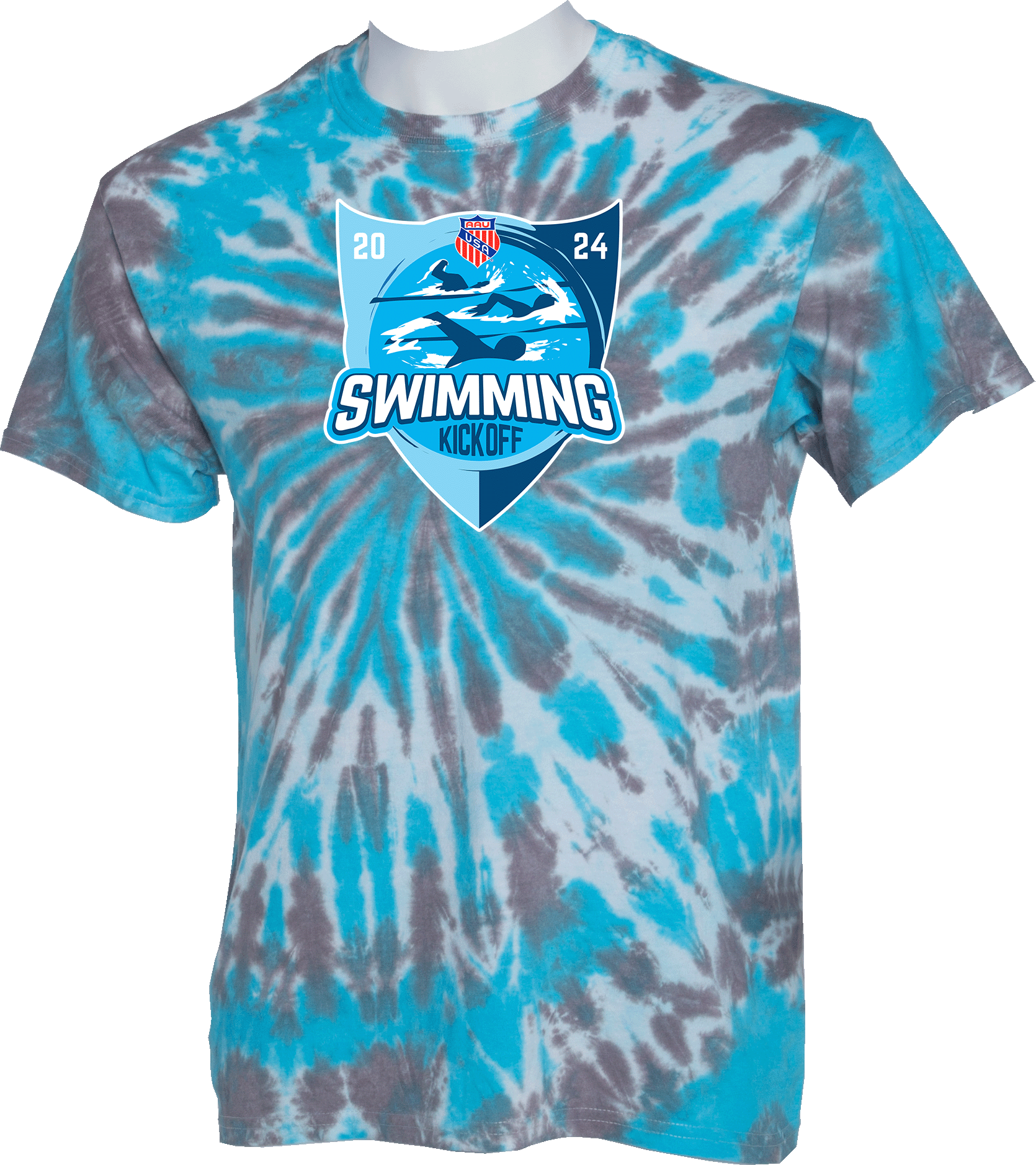 Tie-Dye Short Sleeves - 2024 AAU Swimming Kick Off