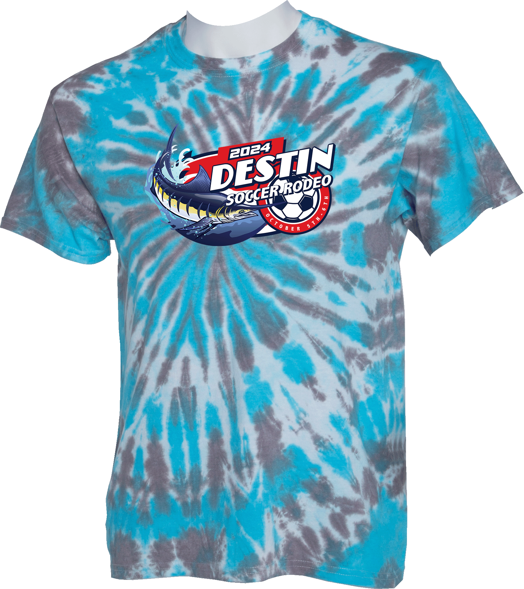 Tie-Dye Short Sleeves - 2024 Destin Soccer Rodeo