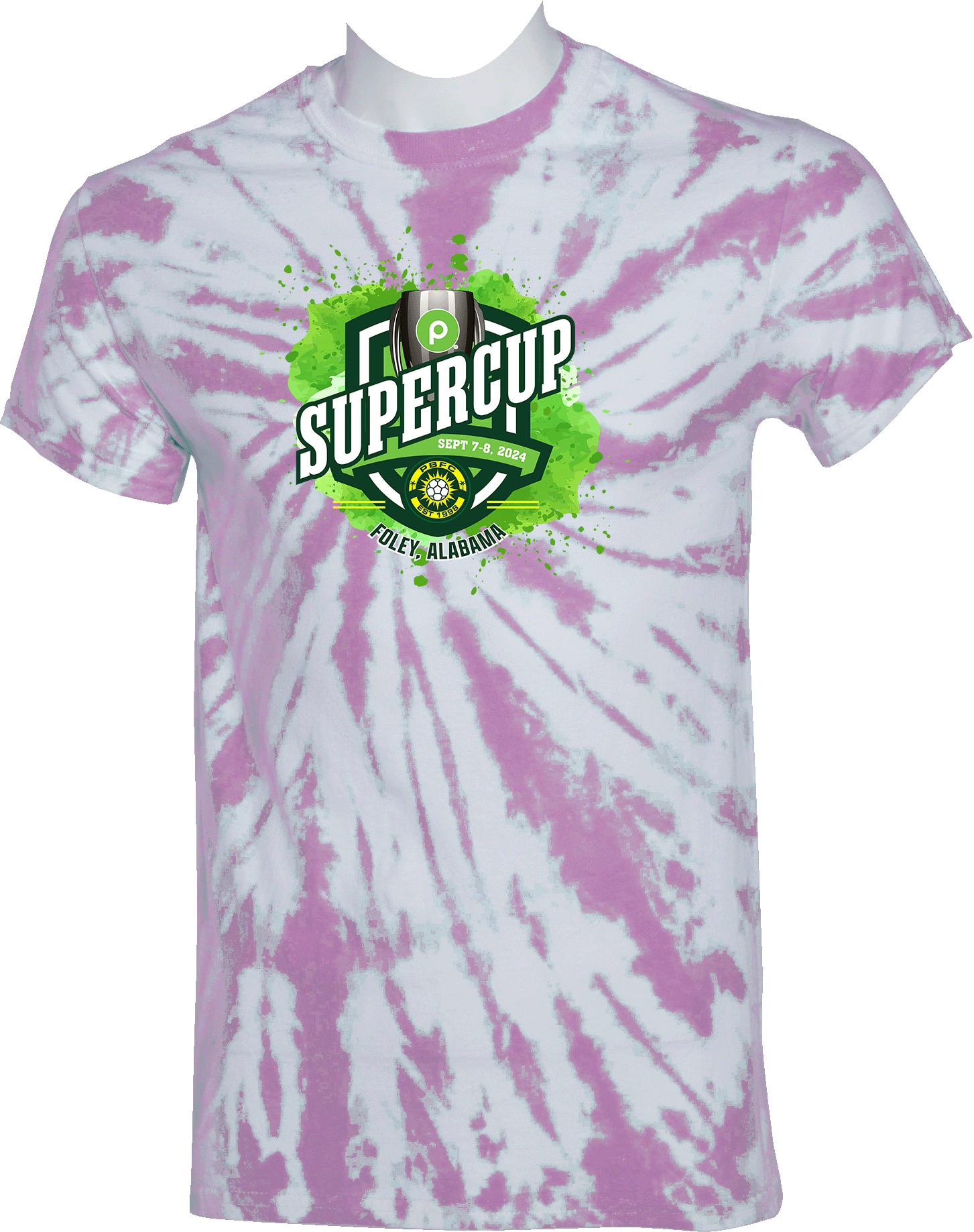 Tie-Dye Short Sleeves - 2024 Publix SuperCup (Girls) - Green