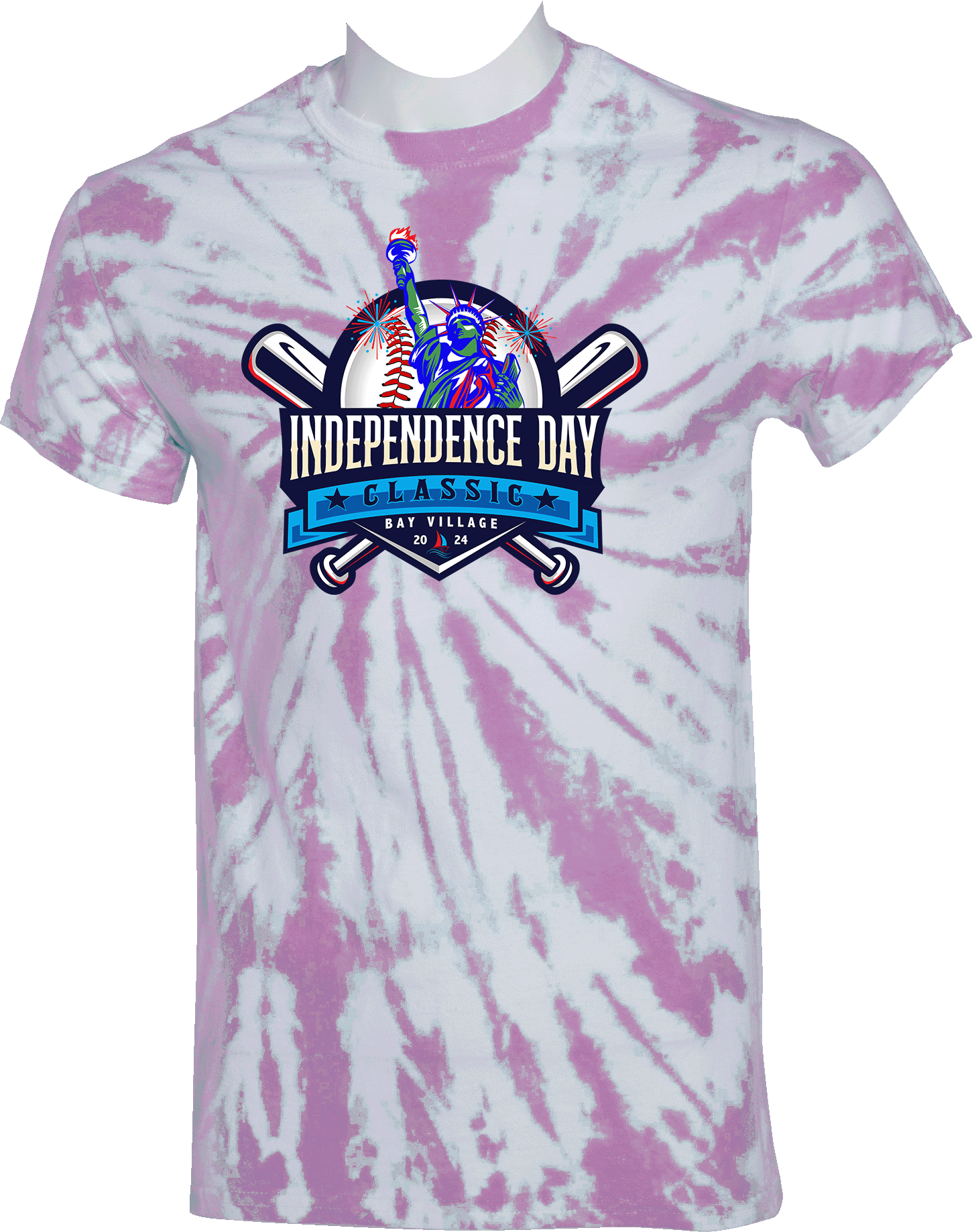 Tie-Dye Short Sleeves - 2024 Bay Village Independence Day Classic