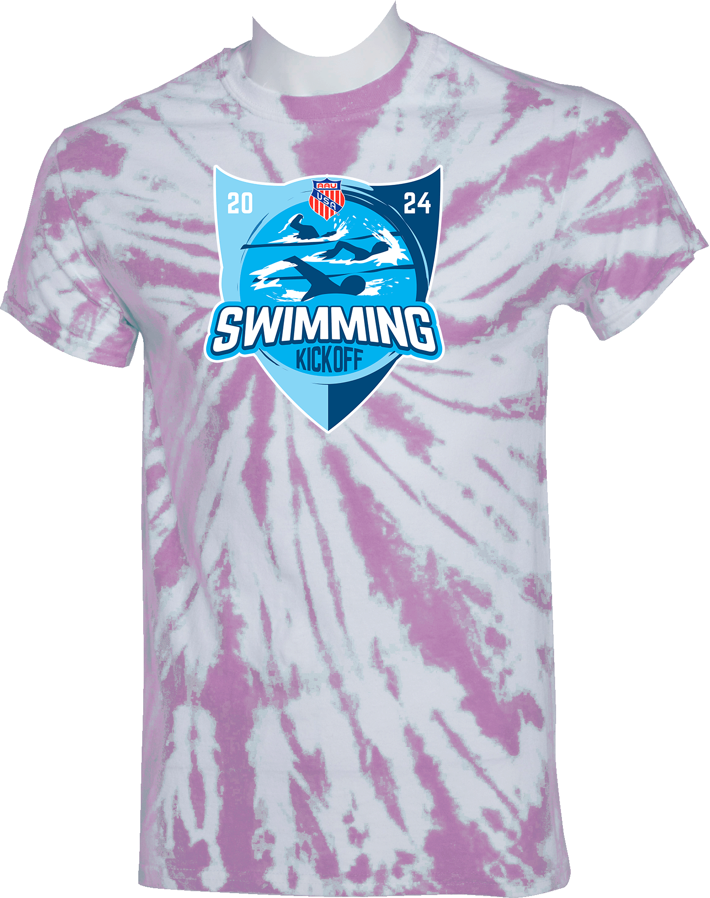 Tie-Dye Short Sleeves - 2024 AAU Swimming Kick Off