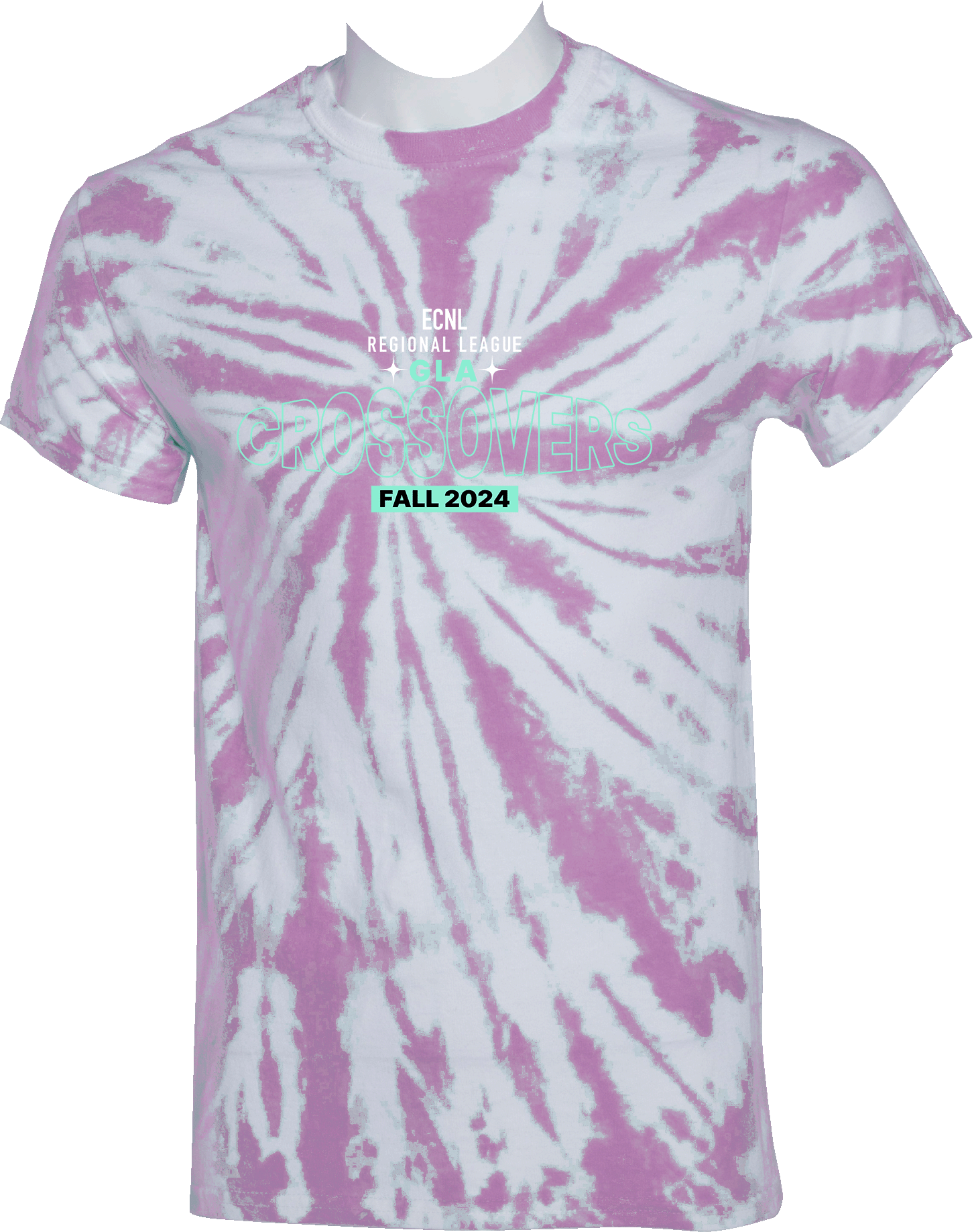 Tie-Dye Short Sleeves - 2024 ECNL-RL Crossover - Transparent