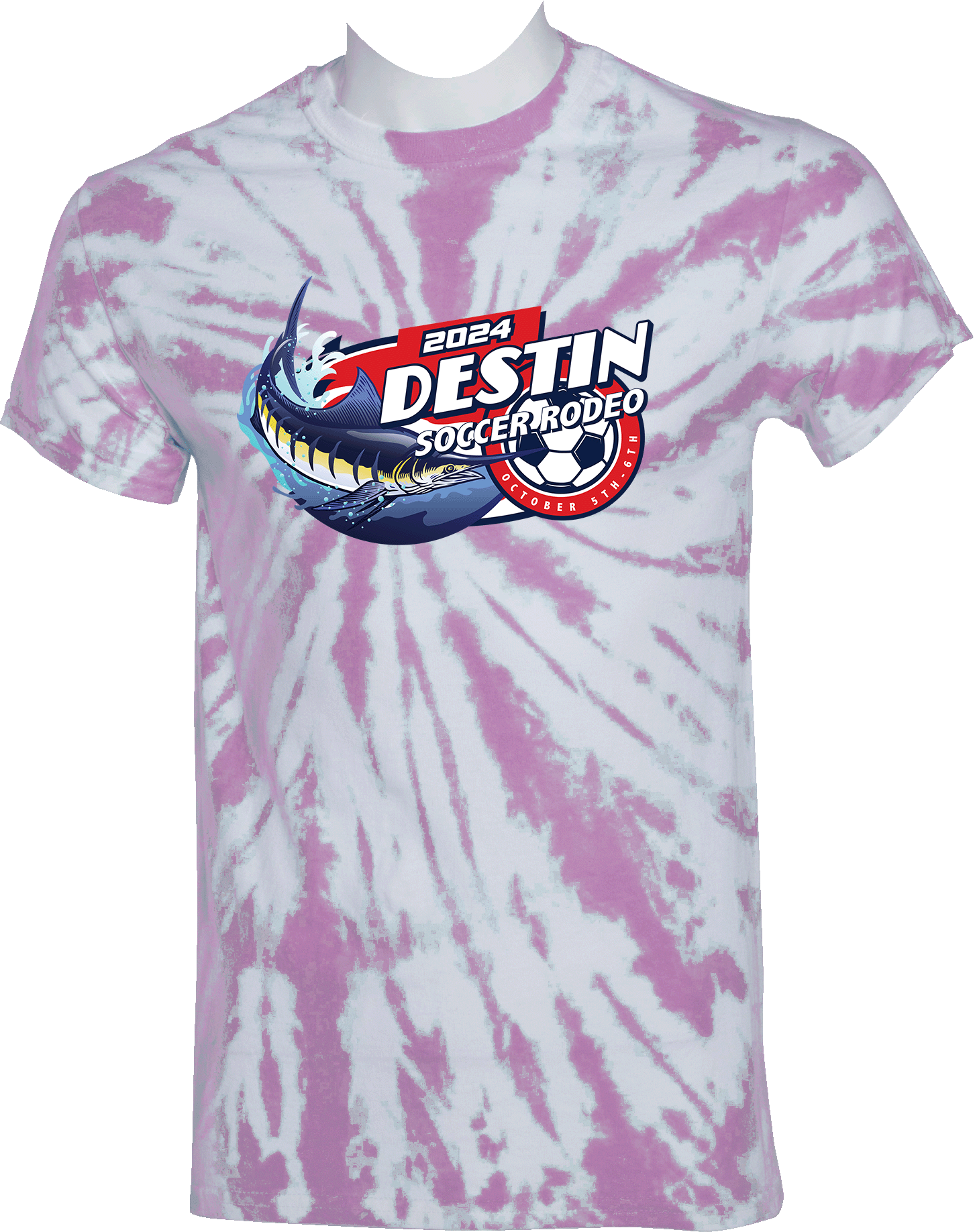 Tie-Dye Short Sleeves - 2024 Destin Soccer Rodeo