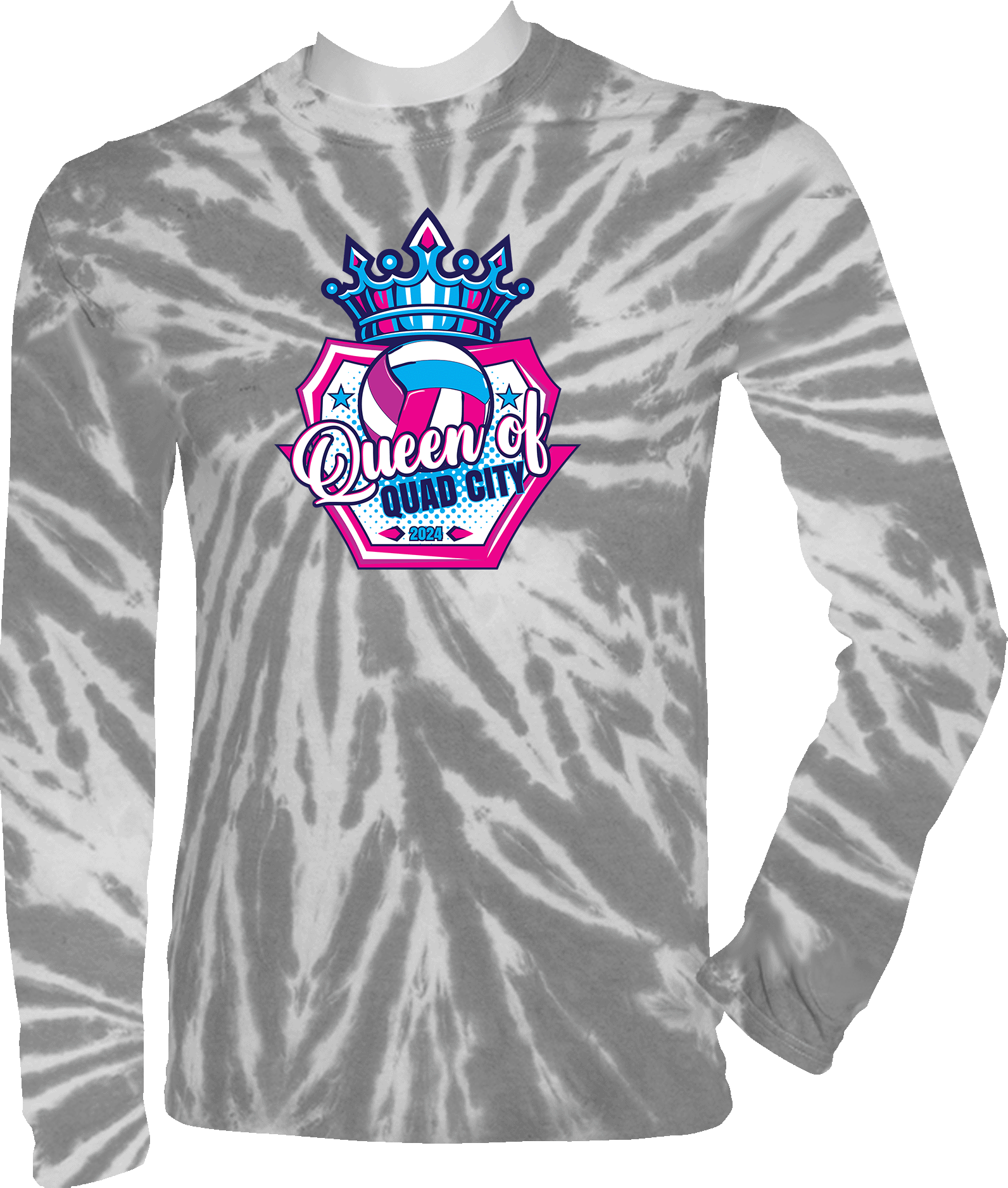 Tie-Dye Long Sleeves - 2024 Queen Of Quad City