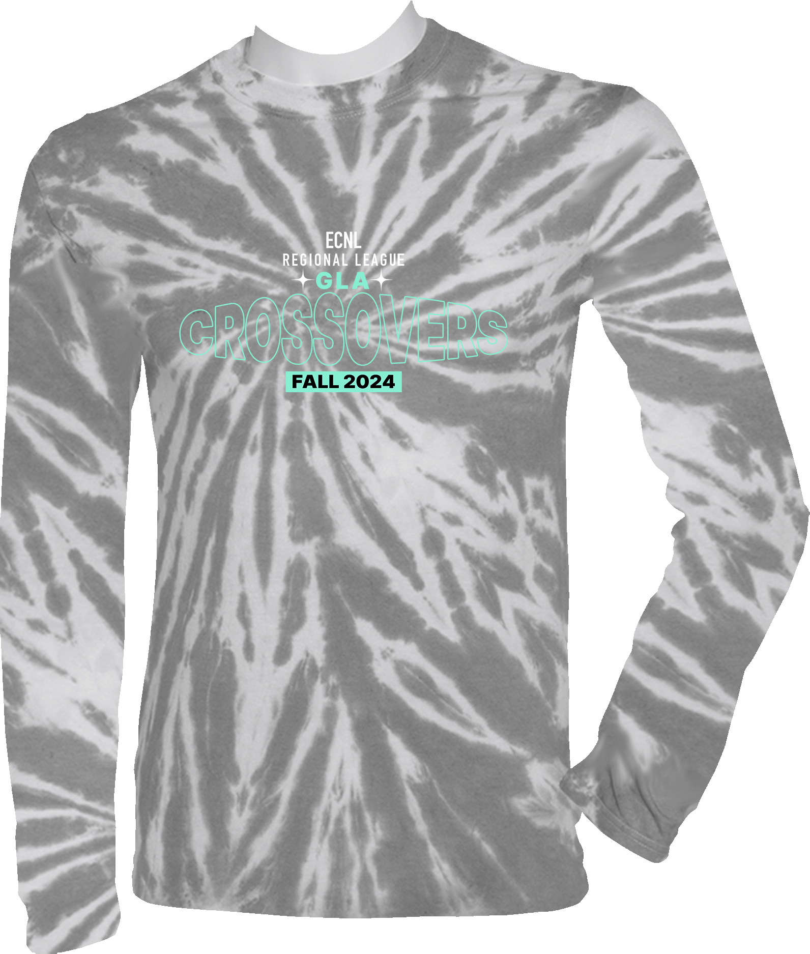 Tie-Dye Long Sleeves - 2024 ECNL-RL Crossover - Transparent