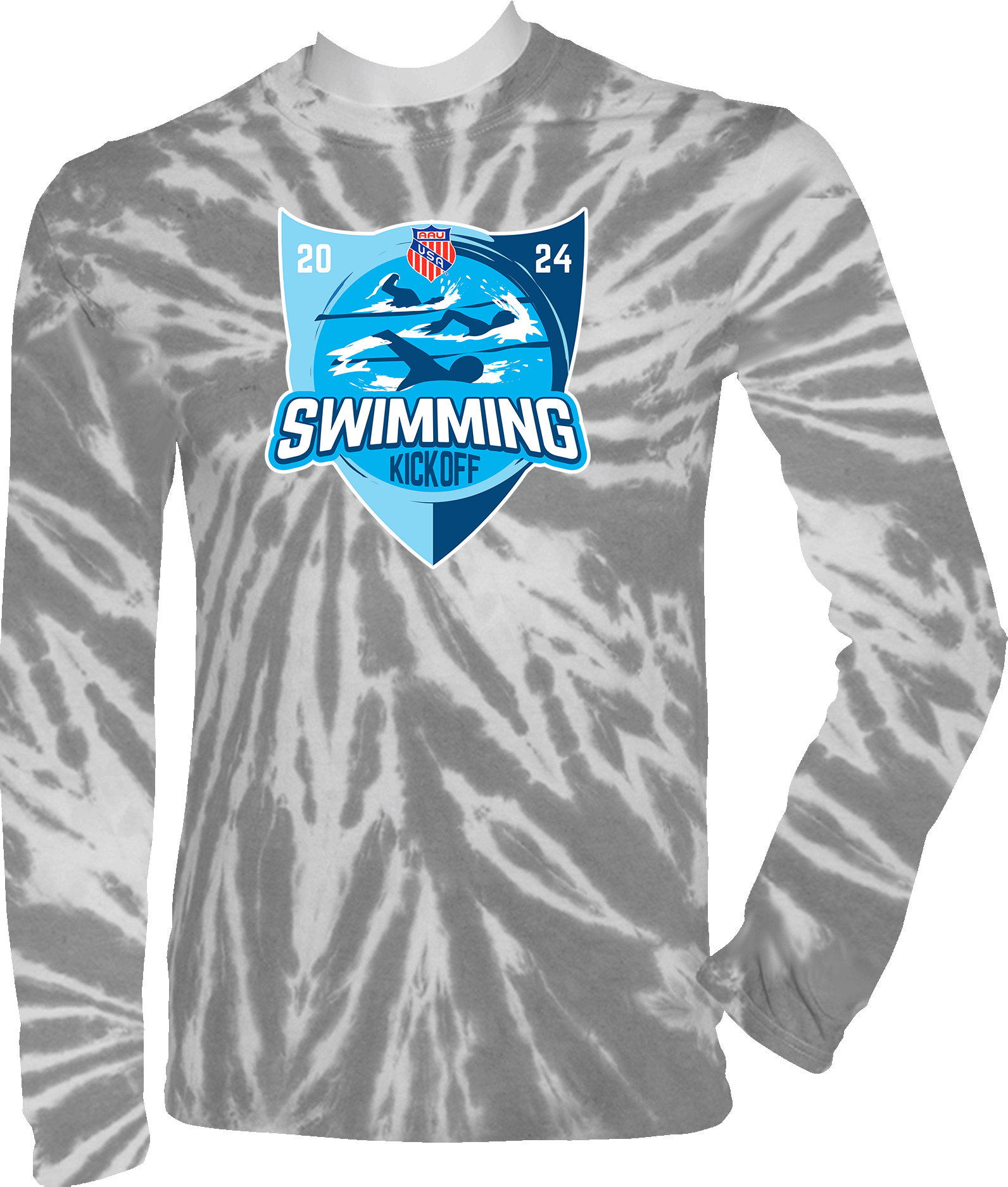 Tie-Dye Long Sleeves - 2024 AAU Swimming Kick Off