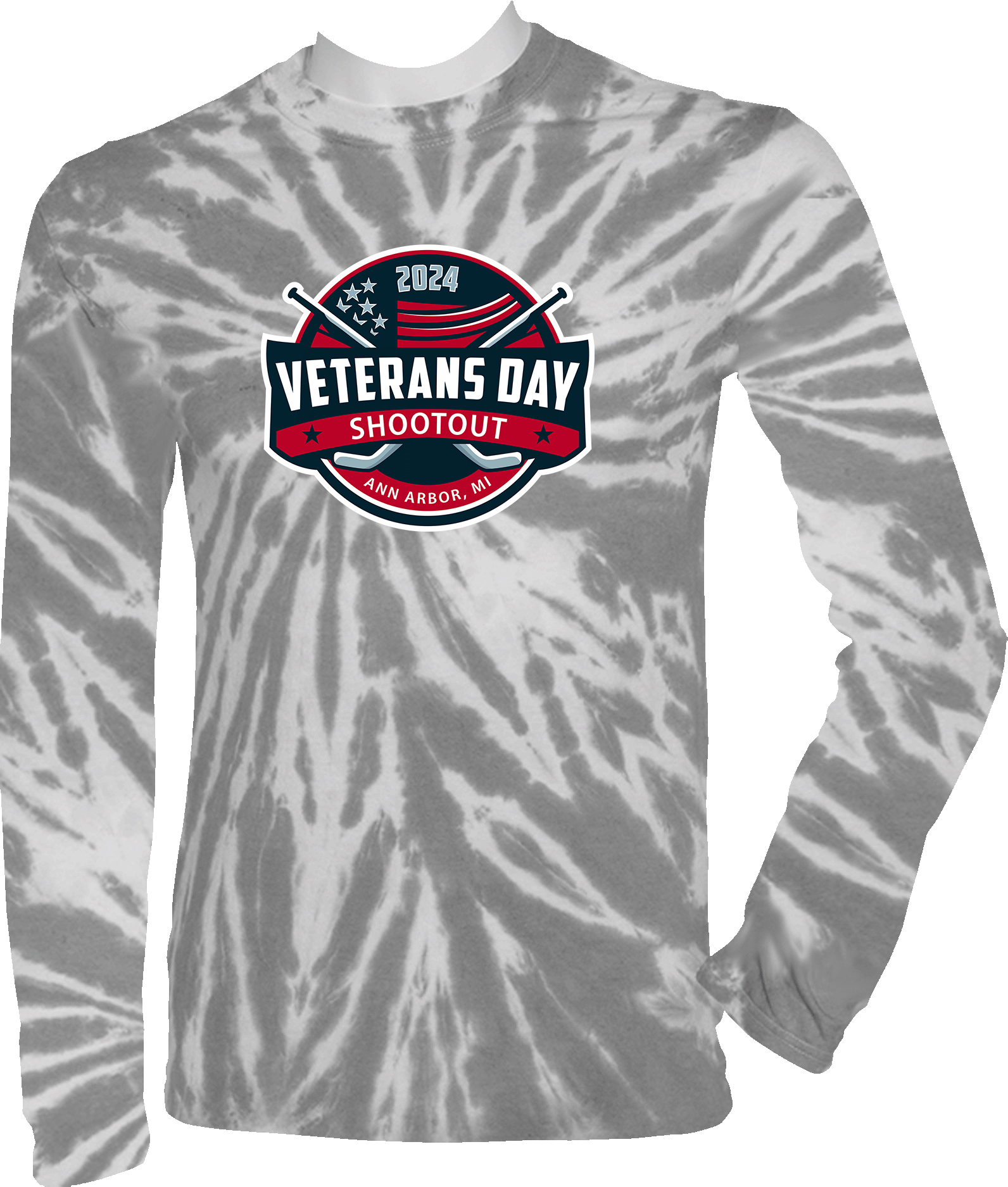 Tie-Dye Long Sleeves - 2024 Veterans Day Shootout Ann Arbor