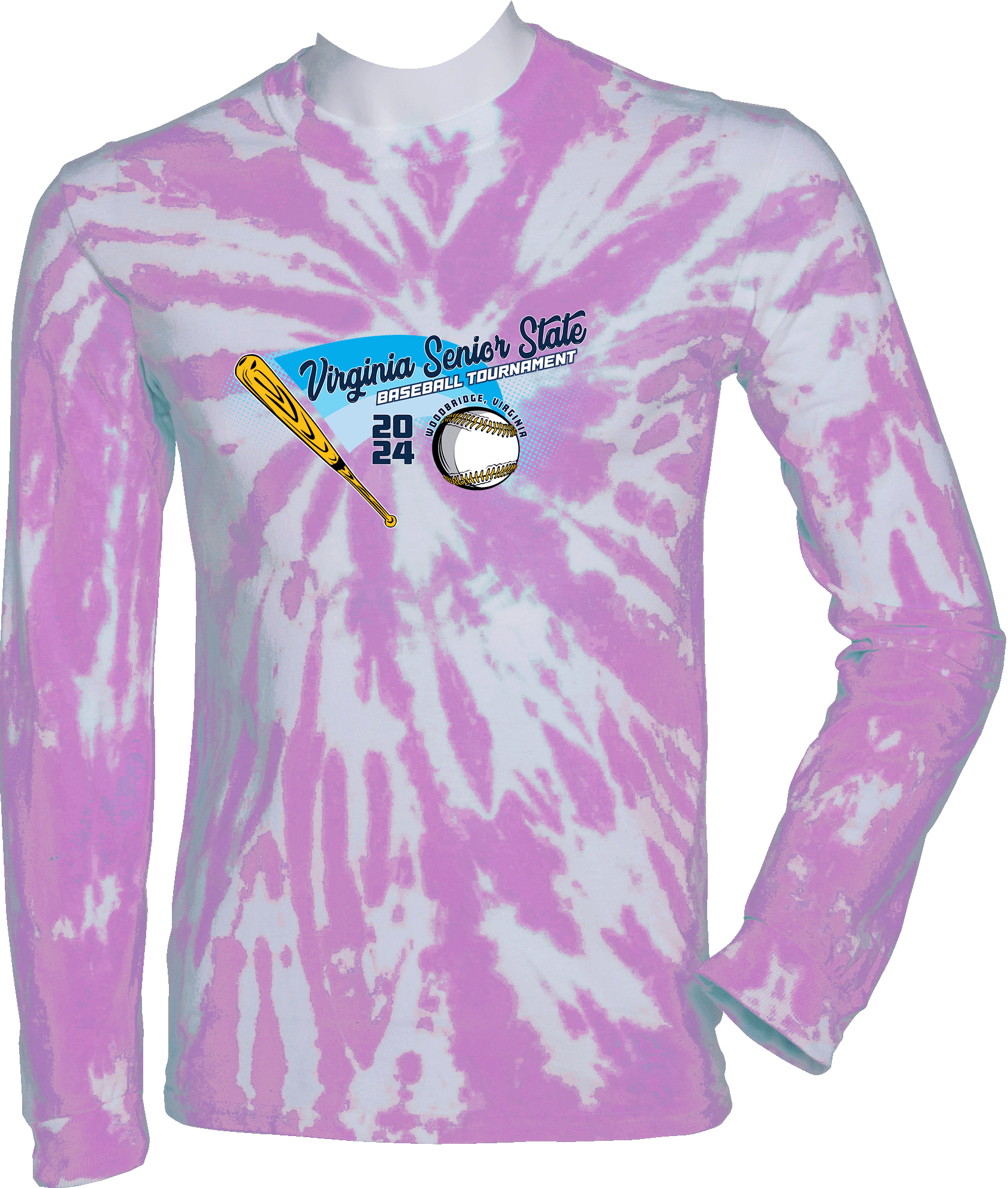 Tie-Dye Long Sleeves - 2024 Virginia Senior State Baseball Tournament