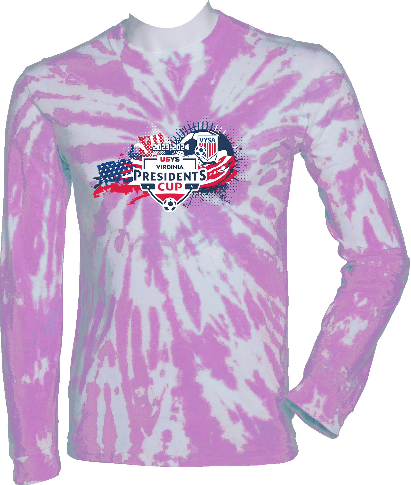 Tie-Dye Long Sleeves - 2024 USYS VA Presidents Cup Spring