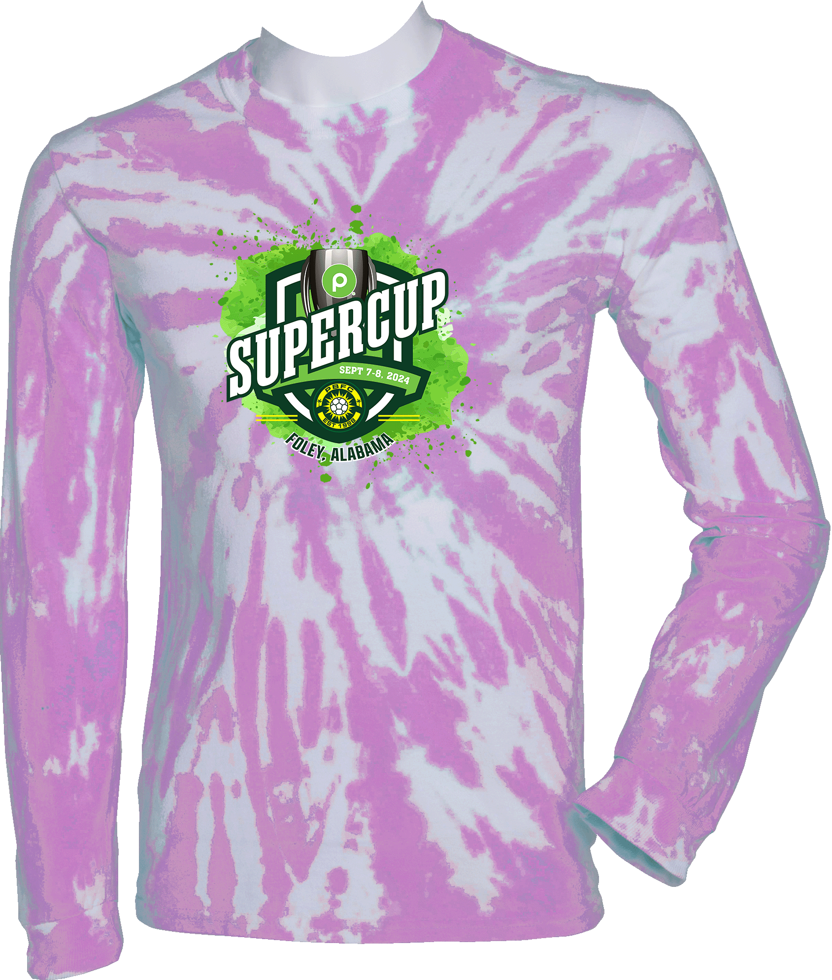 Tie-Dye Long Sleeves - 2024 Publix SuperCup (Girls) - Green