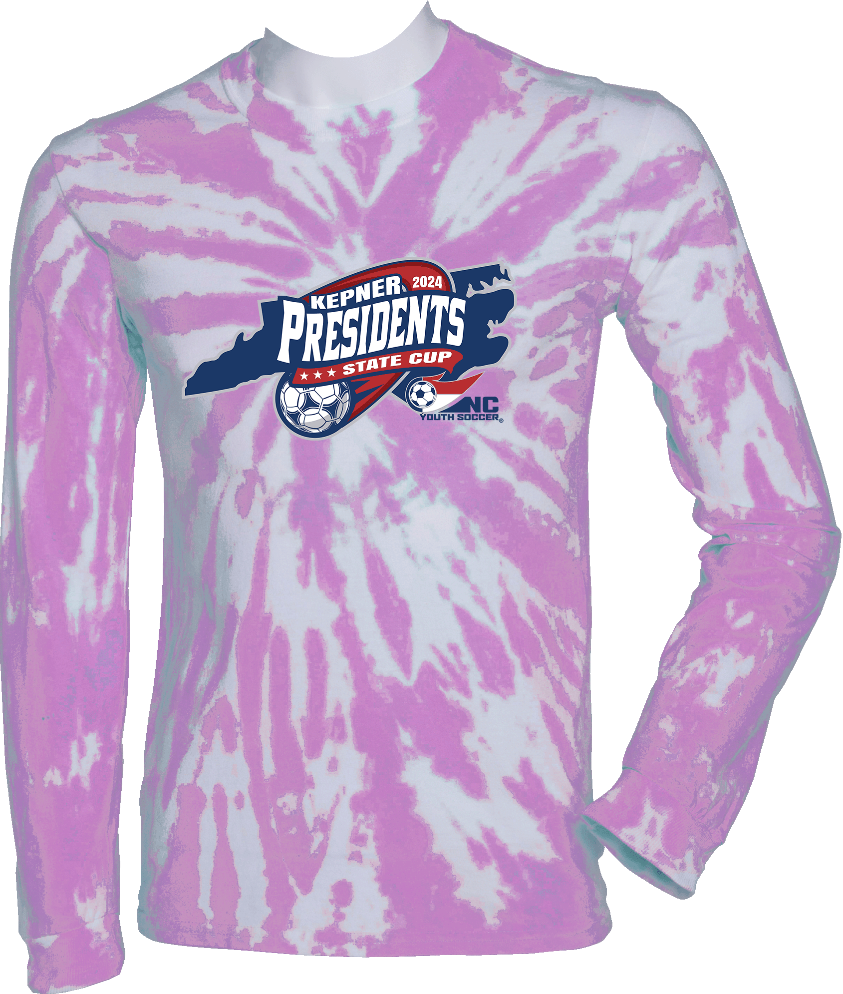 Tie-Dye Long Sleeves - 2024 USYS NC Presidents Cup