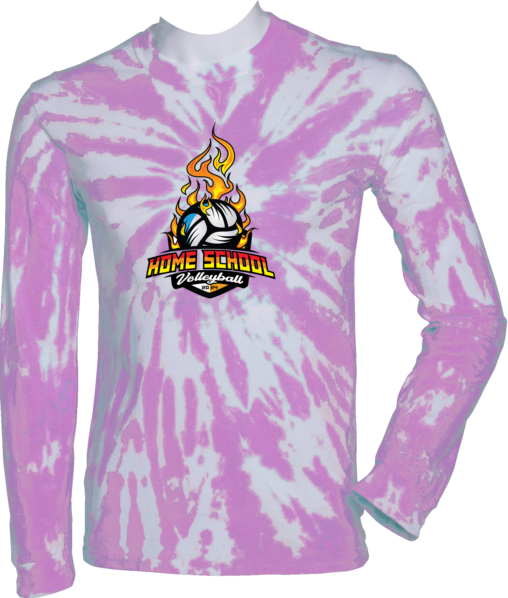 Tie-Dye Long Sleeves - 2024 Home School Volleyball