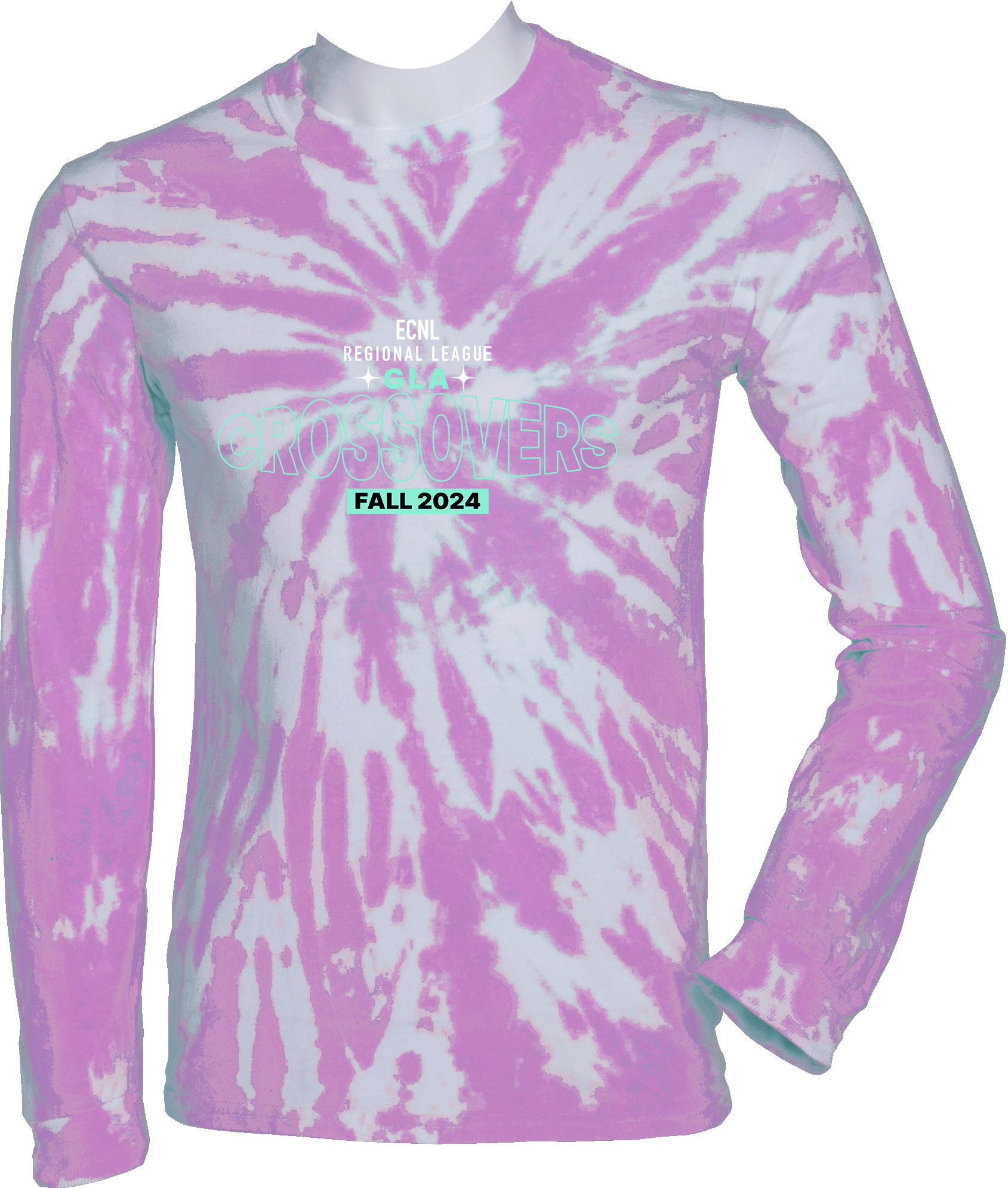 Tie-Dye Long Sleeves - 2024 ECNL-RL Crossover - Transparent