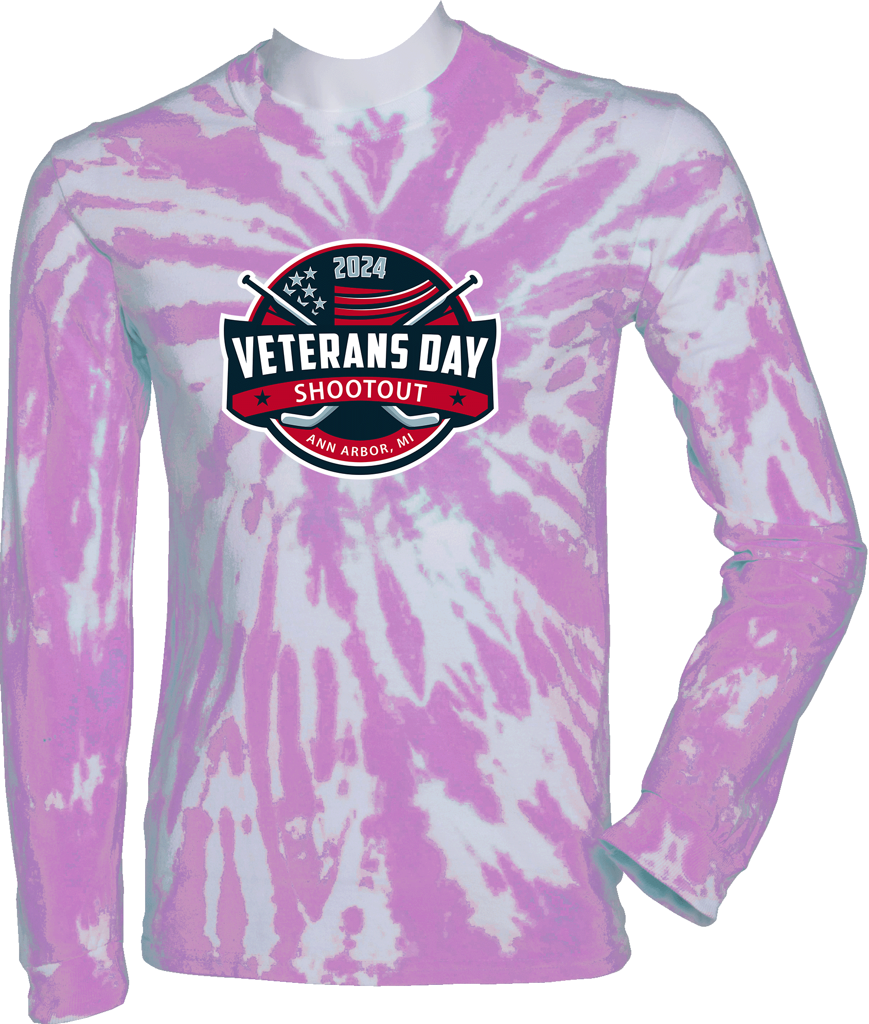 Tie-Dye Long Sleeves - 2024 Veterans Day Shootout Ann Arbor