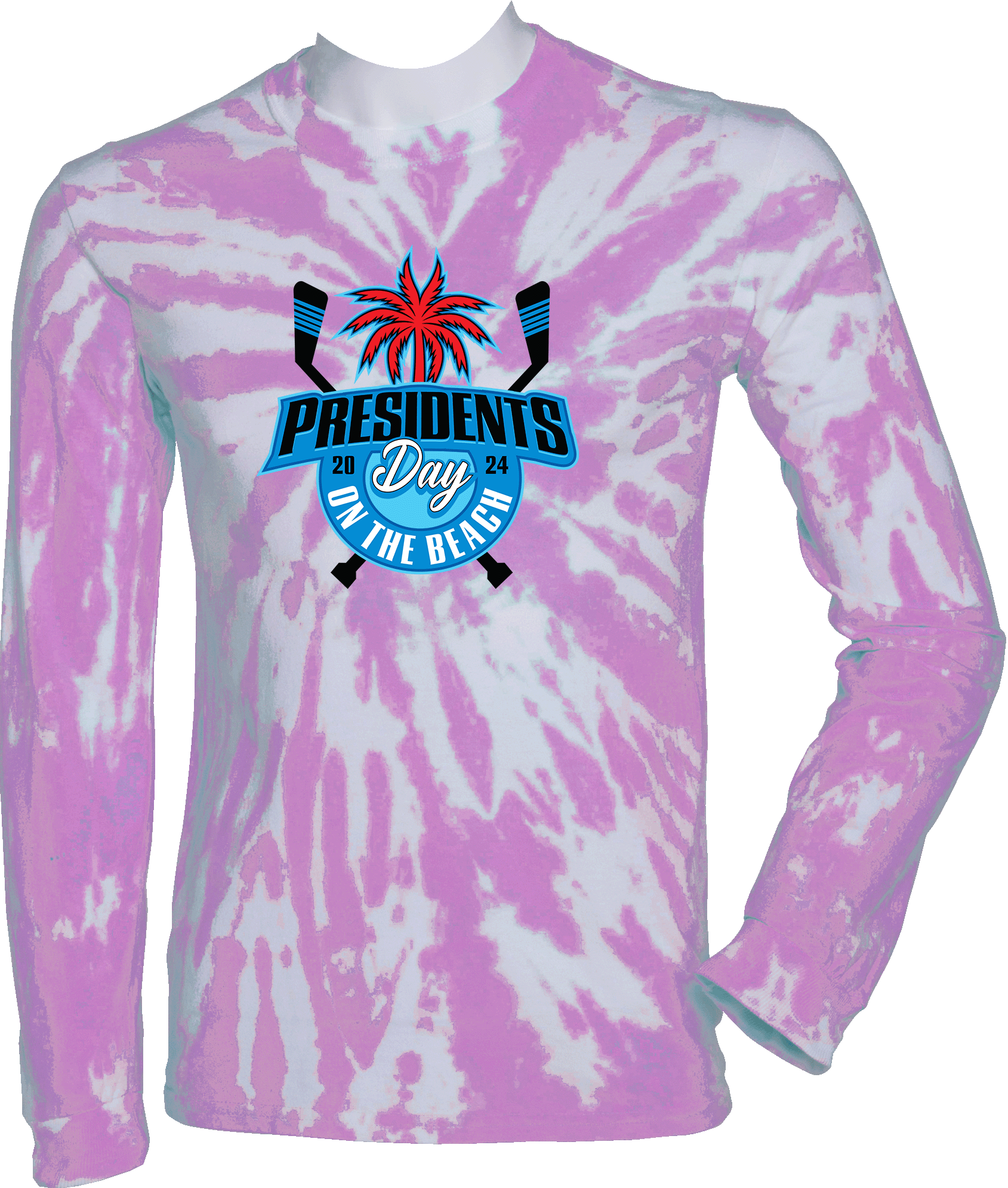 Tie-Dye Long Sleeves - 2024 Presidents Day On The Beach