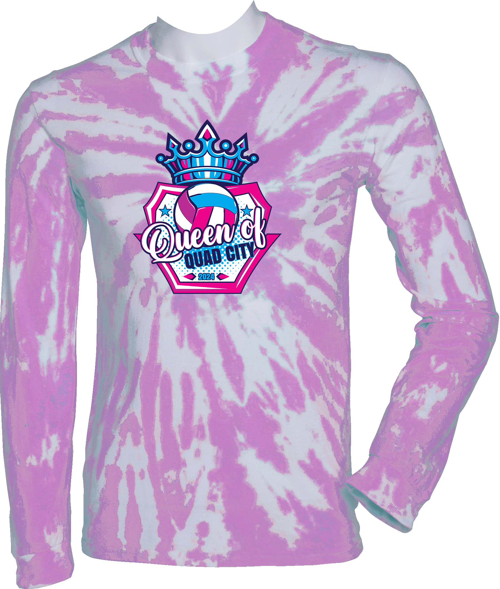 Tie-Dye Long Sleeves - 2024 Queen Of Quad City