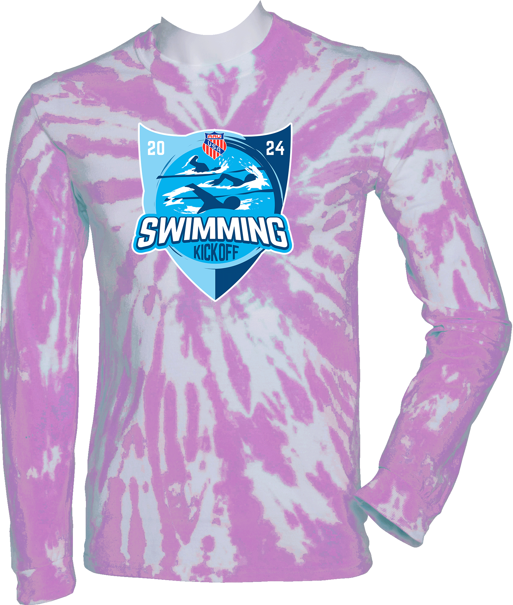 Tie-Dye Long Sleeves - 2024 AAU Swimming Kick Off