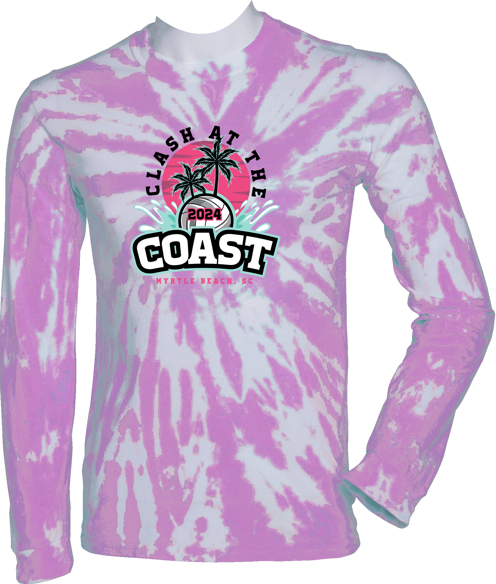 Tie-Dye Long Sleeves - 2024 Clash At The Coast