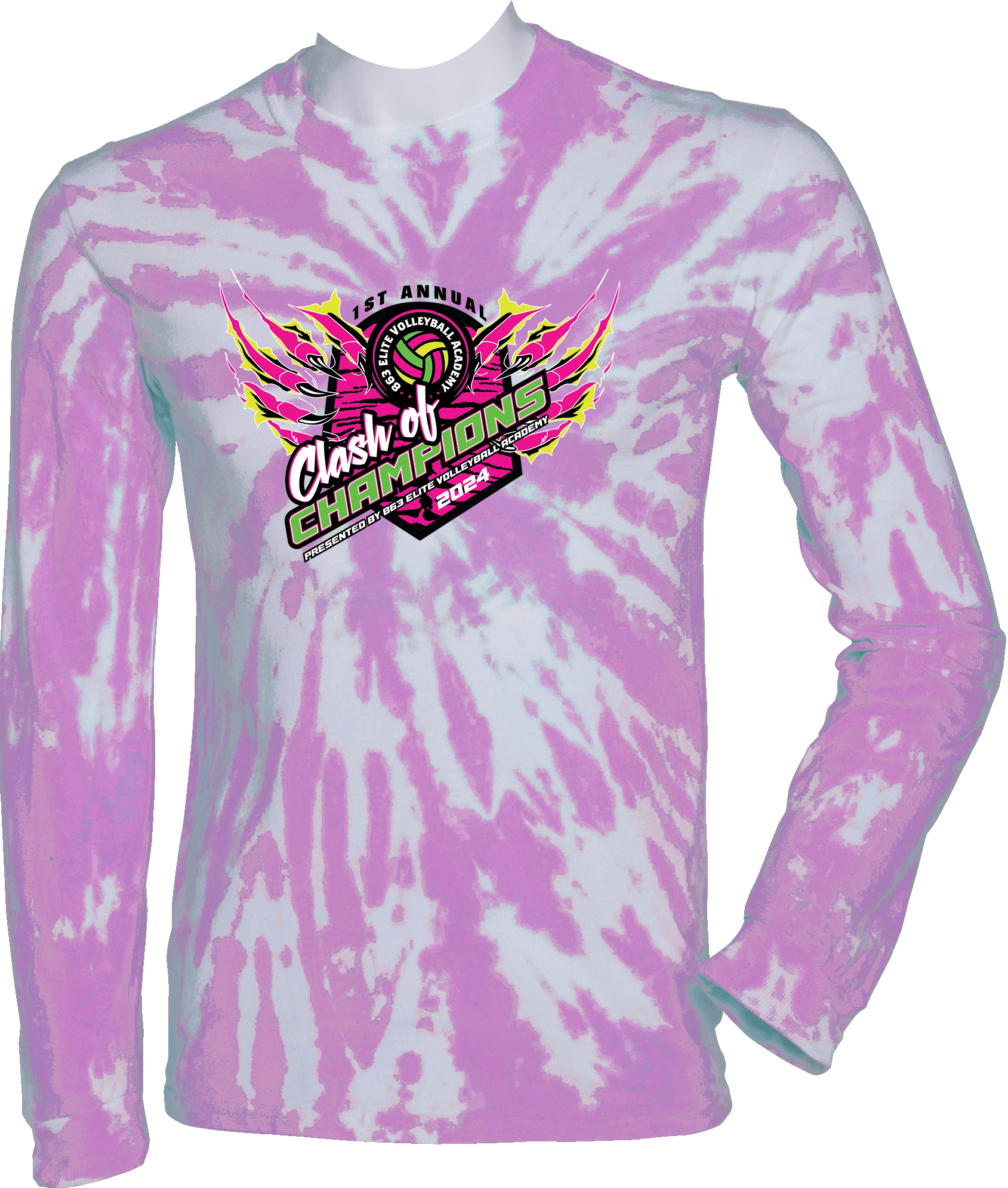 Tie-Dye Long Sleeves - 2024 1ST ANNUAL CLASH OF CHAMPIONS