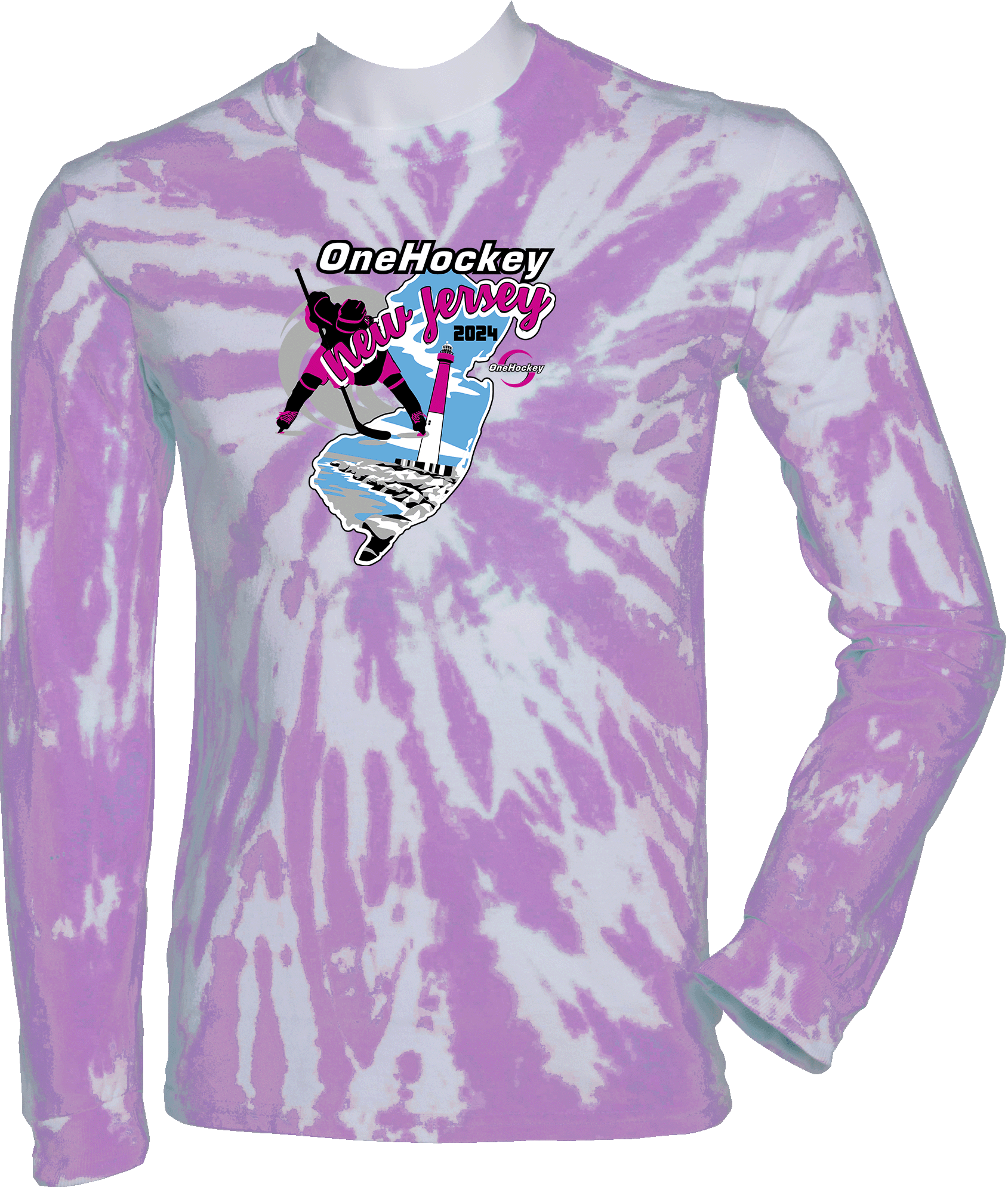 Tie-Dye Long Sleeves - 2024 OneHockey New Jersey GIRLS