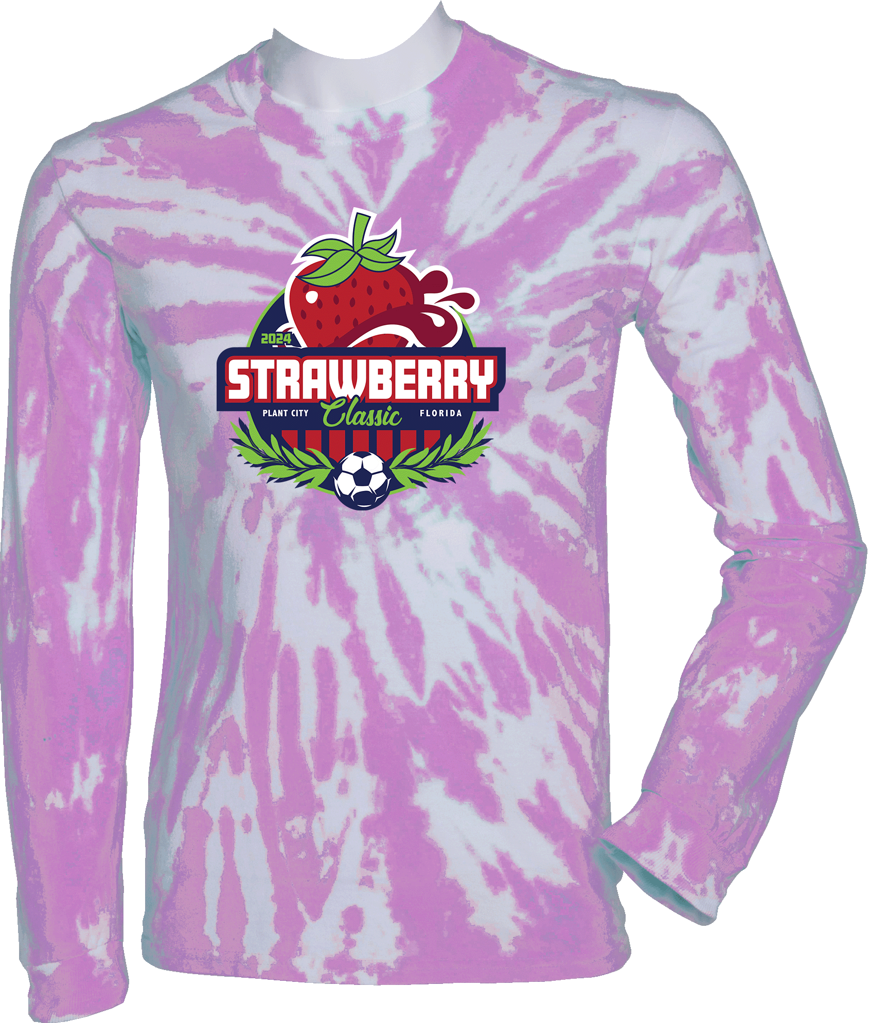 Tie-Dye Long Sleeves - 2024 Strawberry Classic