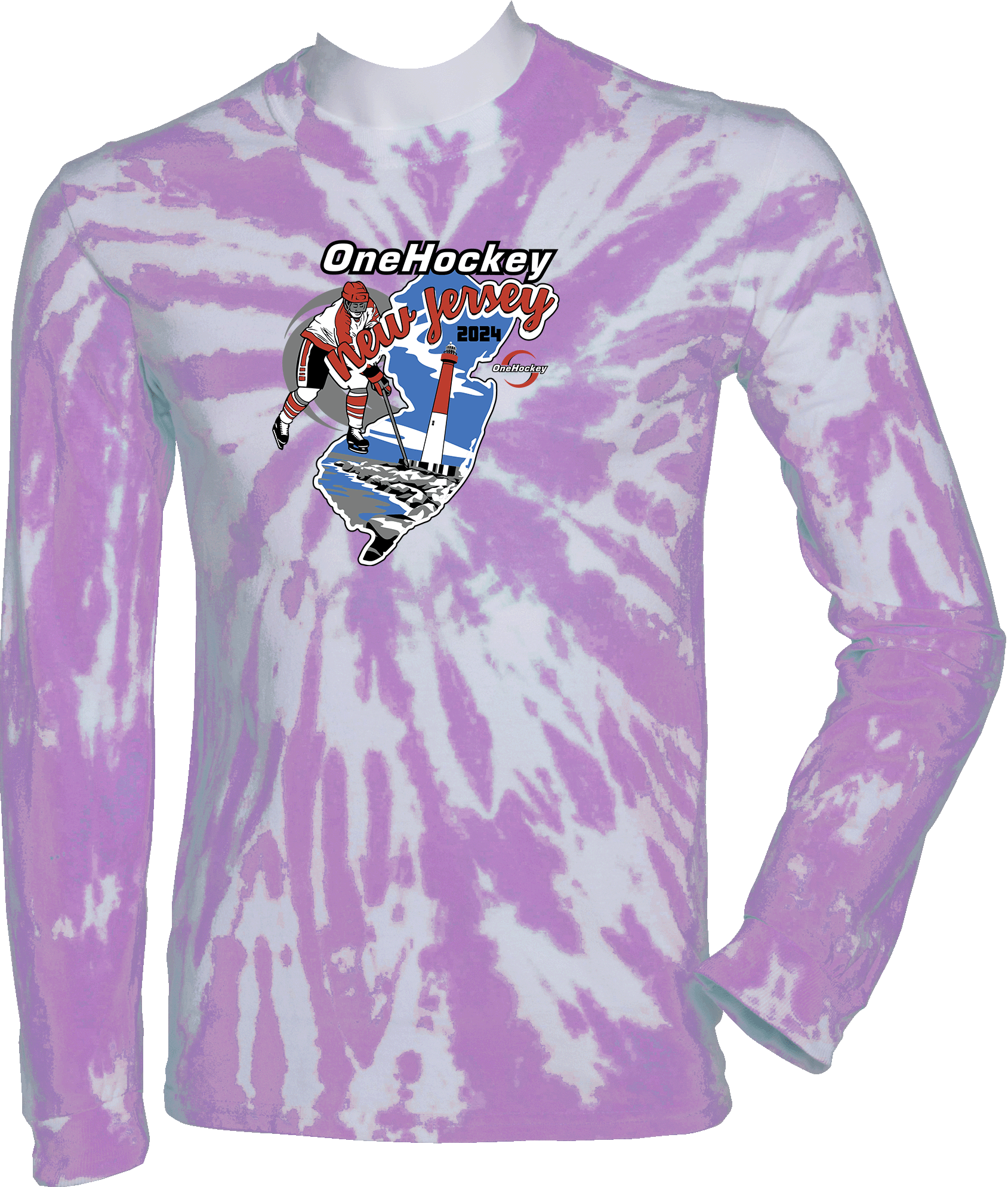 Tie-Dye Long Sleeves - 2024 OneHockey New Jersey
