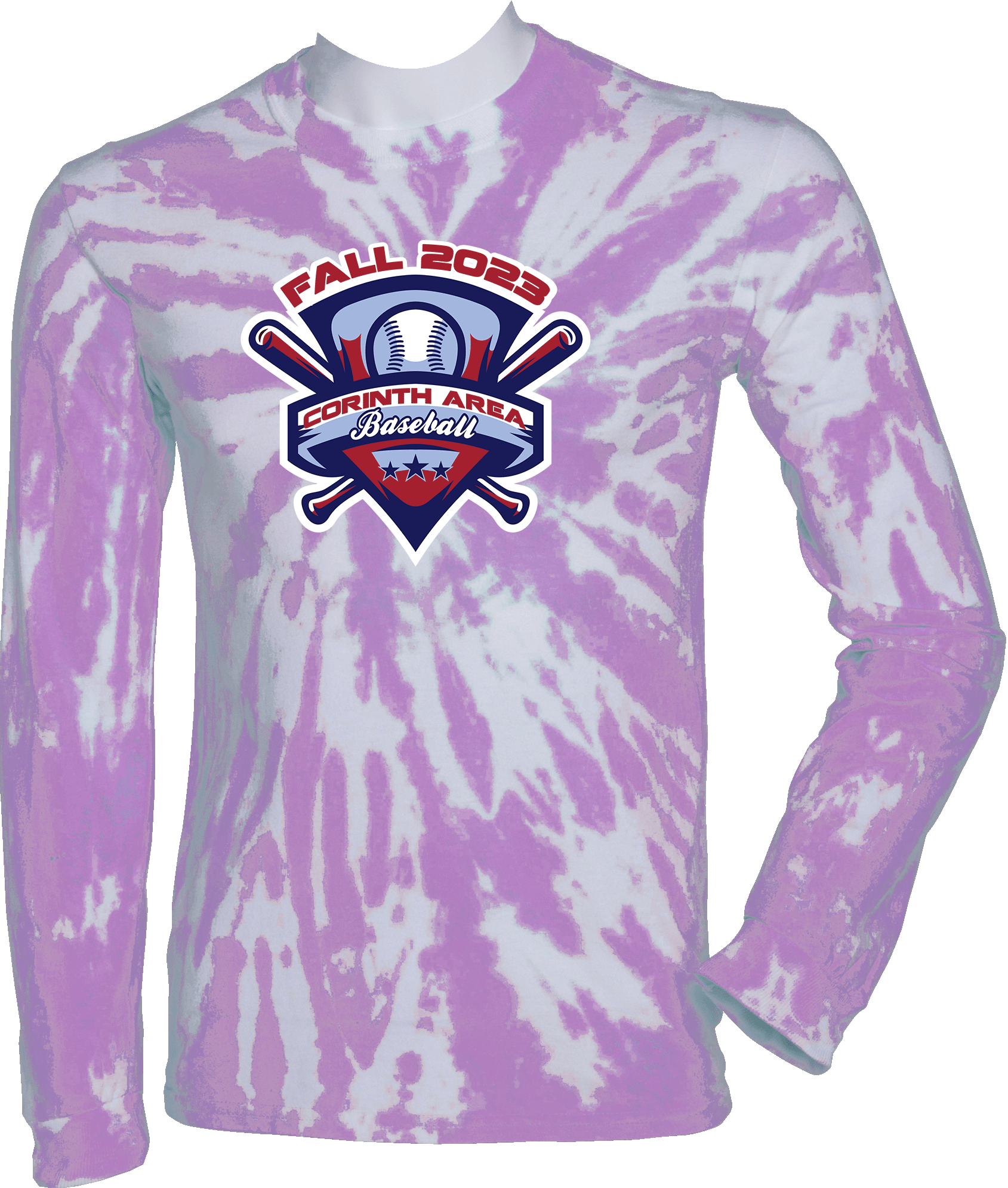 Tie-Dye Long Sleeves - 2023 Corinth Area Baseball Fall