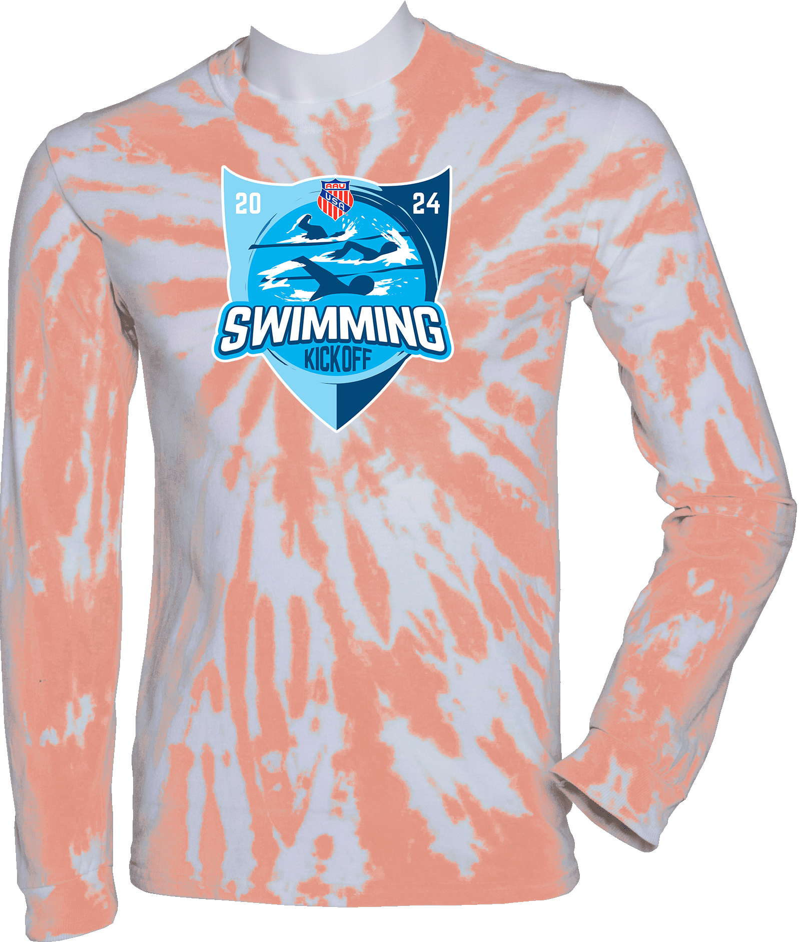 Tie-Dye Long Sleeves - 2024 AAU Swimming Kick Off