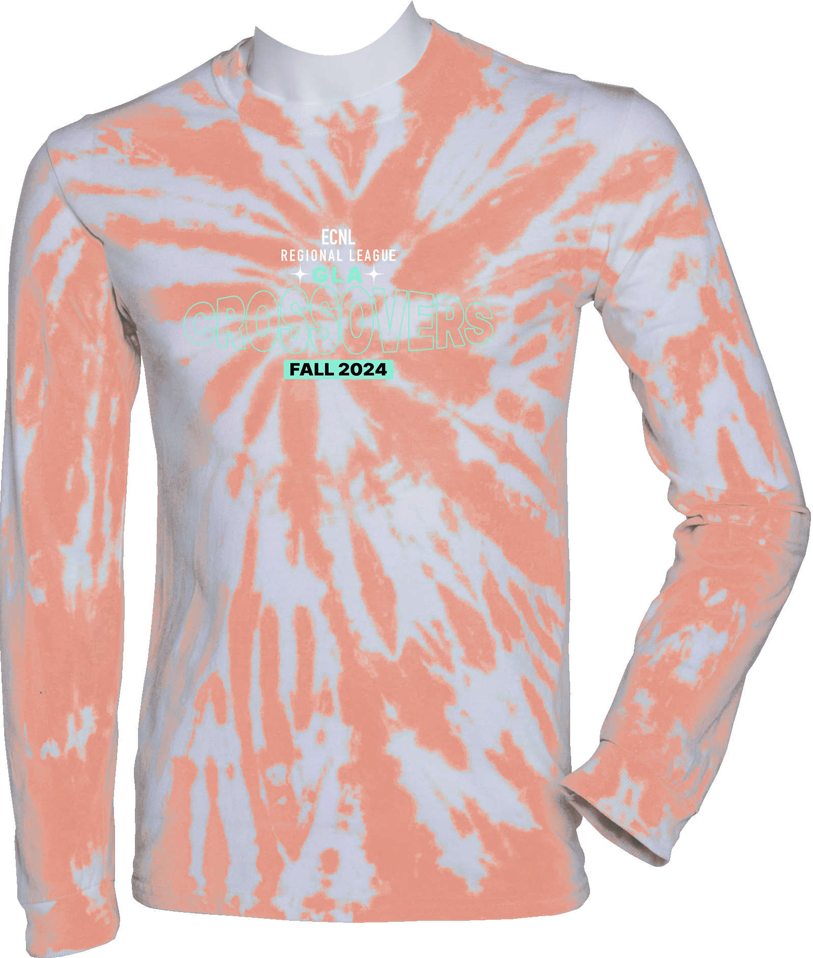 Tie-Dye Long Sleeves - 2024 ECNL-RL Crossover - Transparent