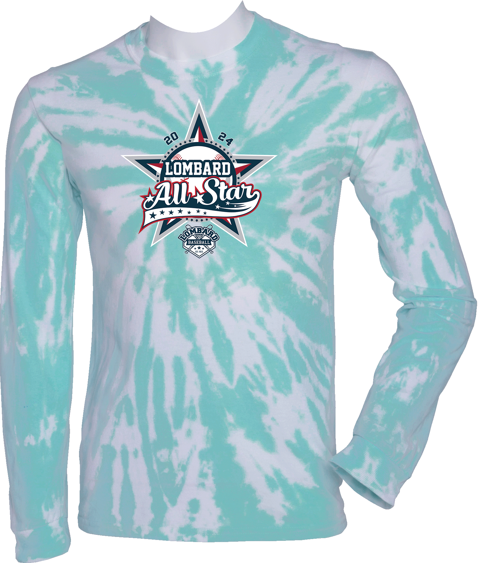 Tie-Dye Long Sleeves - 2024 Lombard Baseball League's 71st Anniversary All Star Event