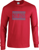 Long Sleeves - Live Love Build Robots Blue