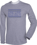 Long Sleeves - Live Love Build Robots Dark