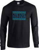 Long Sleeves - Live Love Build Robots Blue