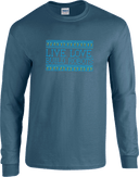 Long Sleeves - Live Love Build Robots Blue