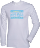 Long Sleeves - Live Love Build Robots Blue