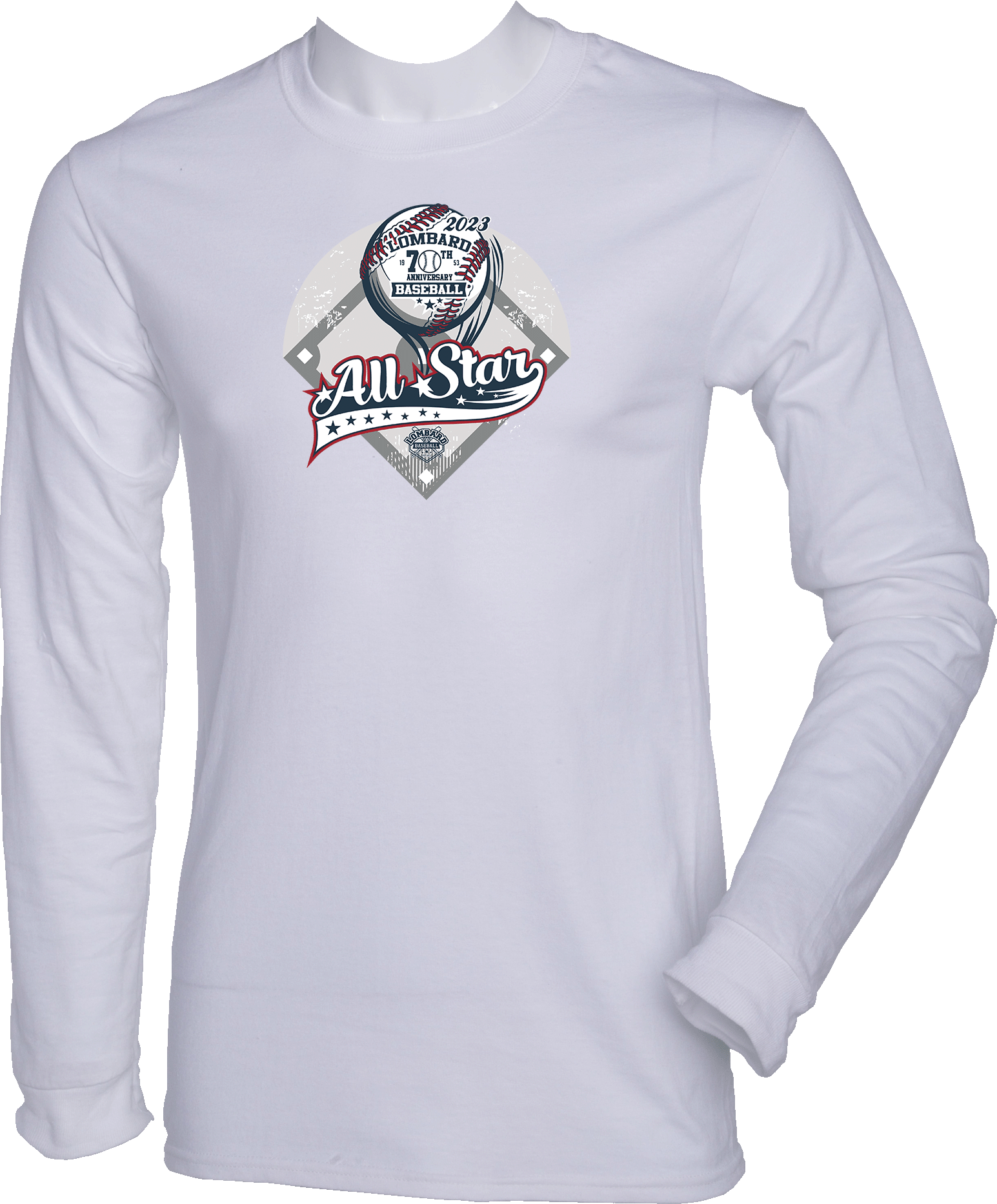 PERFORMANCE SHIRTS - 2023 Lombard Baseball League's 70th Anniversary A