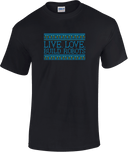 Short Sleeves - Live Love Build Robots Blue