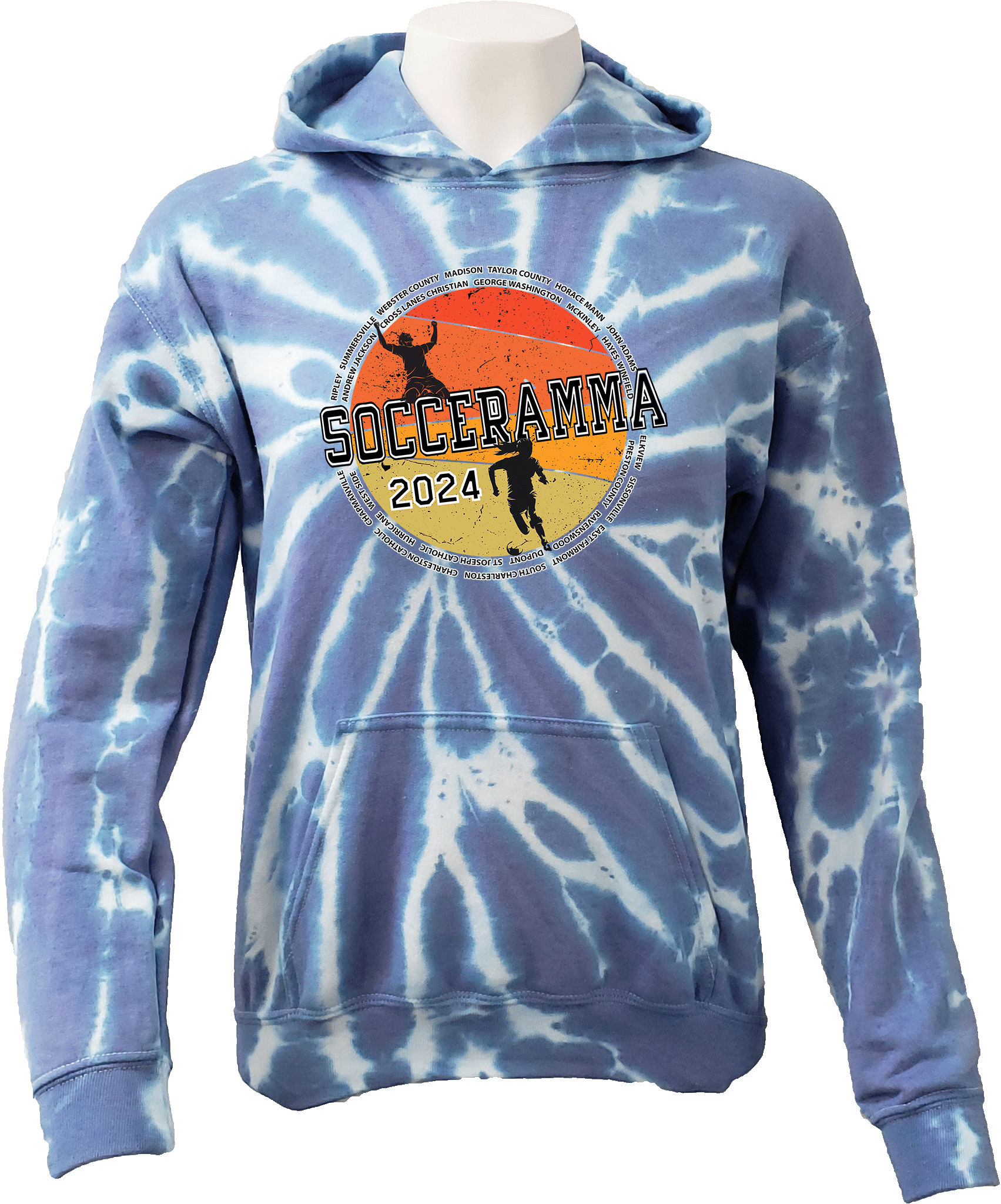 Tie-Dye Hoodies - 2024 Middle School Socceramma